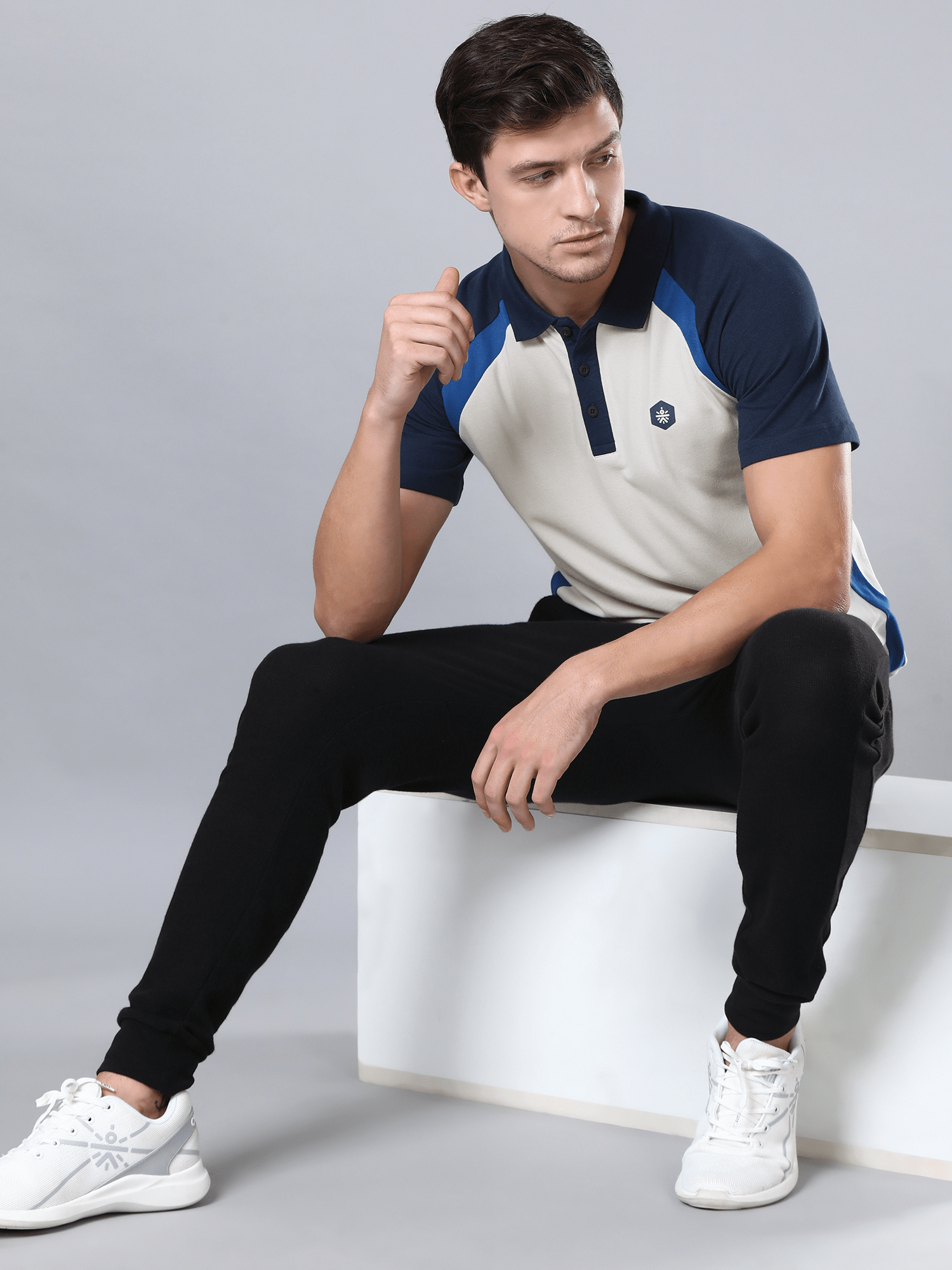 Flydry Cotton GlacierGrey Workout Polo