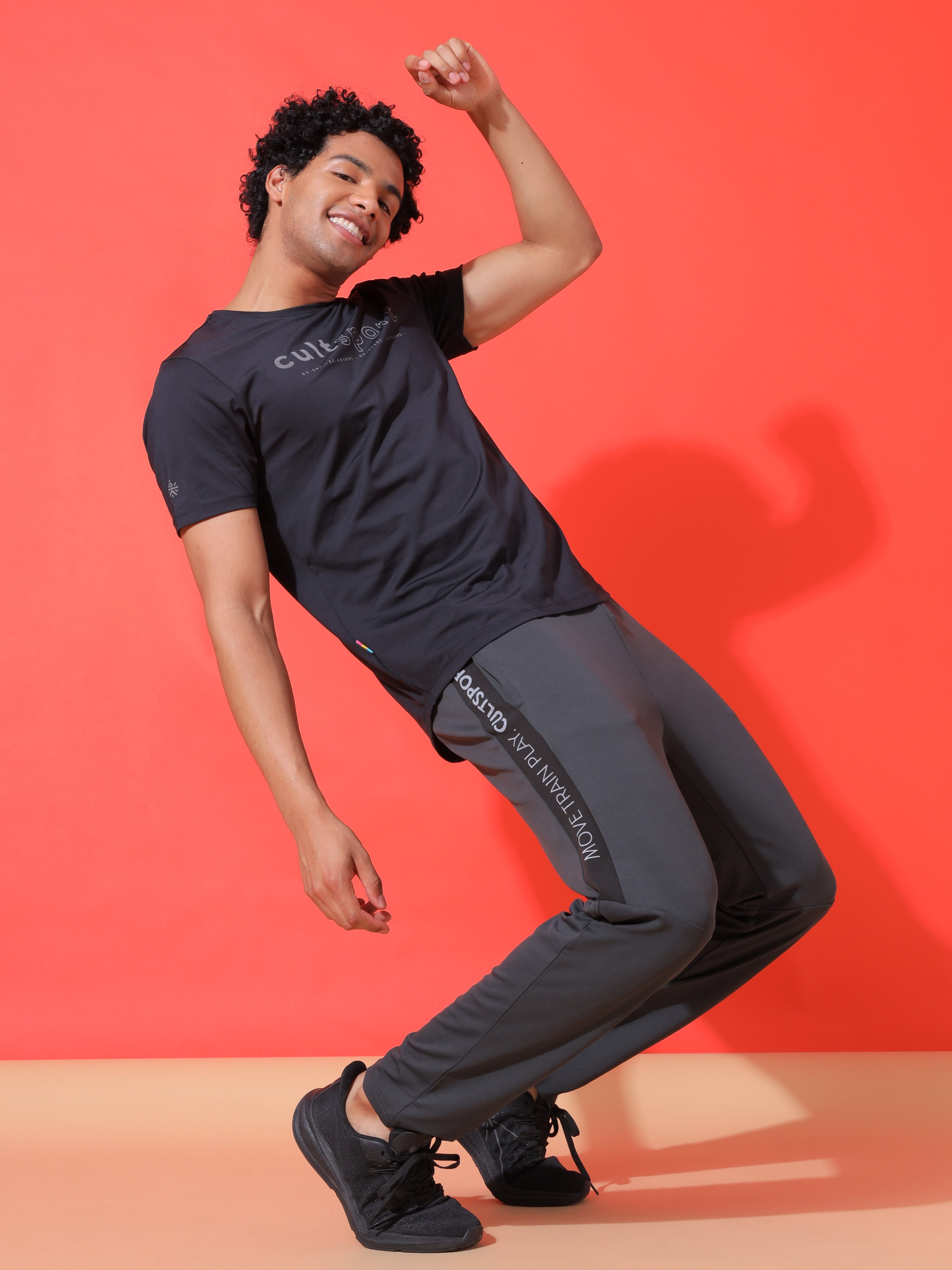 Printed Panel Stretch Trackpants