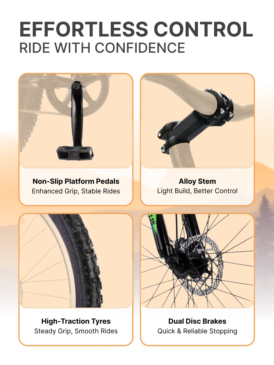 UT5000S26 Mountain Bike Steel Single Speed Cycle 26 Inch Tyre, Dual Disc Brake, Front Suspension, Double Wall Alloy Rim, Green