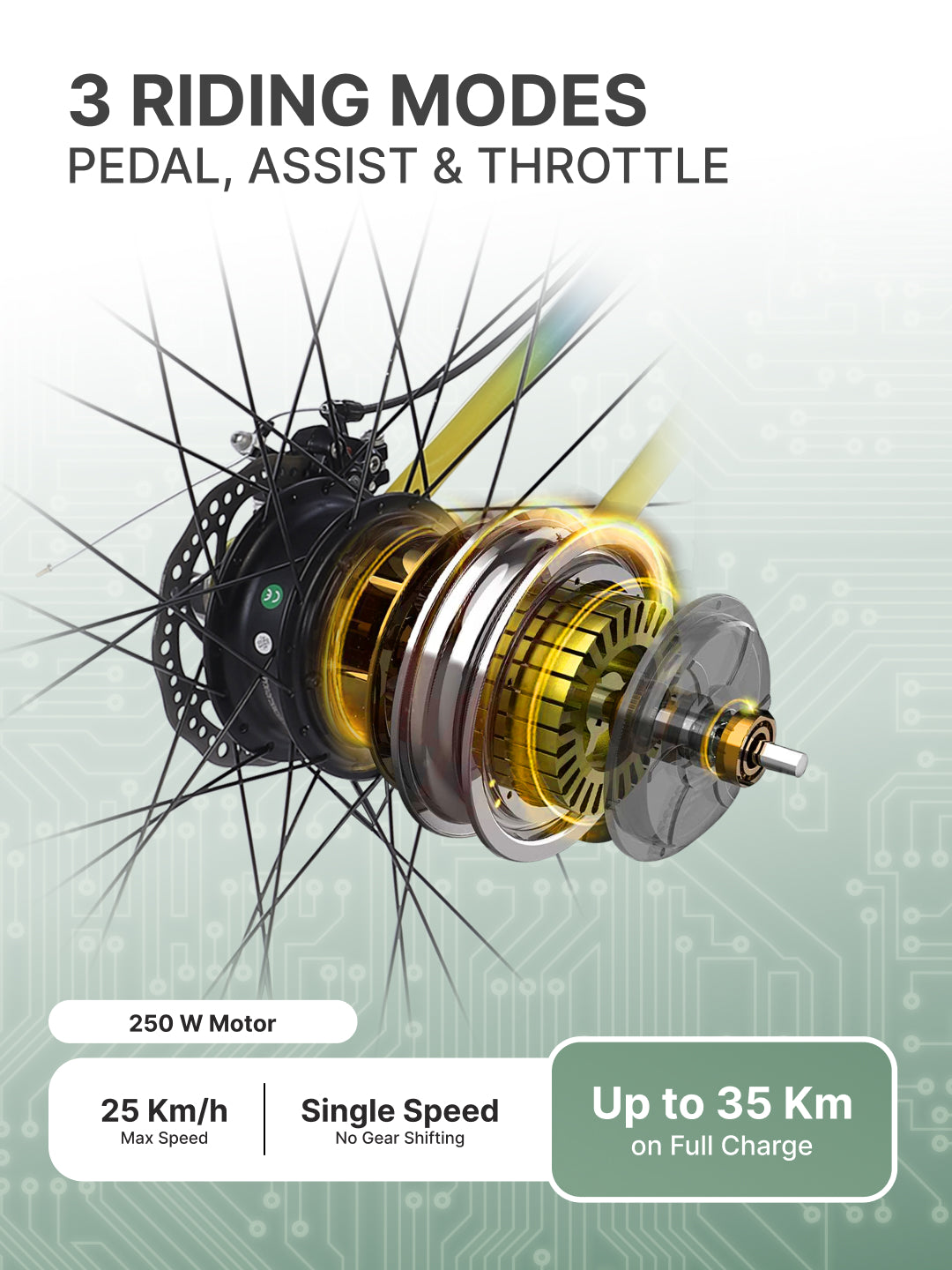 BOLTON27.5TBLUE with 4 hrs Fast Charge, Cycling Event BLDC Motor 27.5 inches Single Speed Lithium-ion (Li-ion) Electric Cycle, Ideal for Unisex, 15+ Years