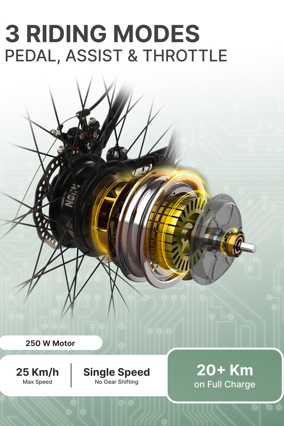 BOLTON27.5TBLACKGREY with 3.5 hrs Fast Charge, Cycling Event BLDC Motor 27.5 inches Single Speed Lithium-ion (Li-ion) Electric Cycle, Ideal for Unisex, 15+ Years