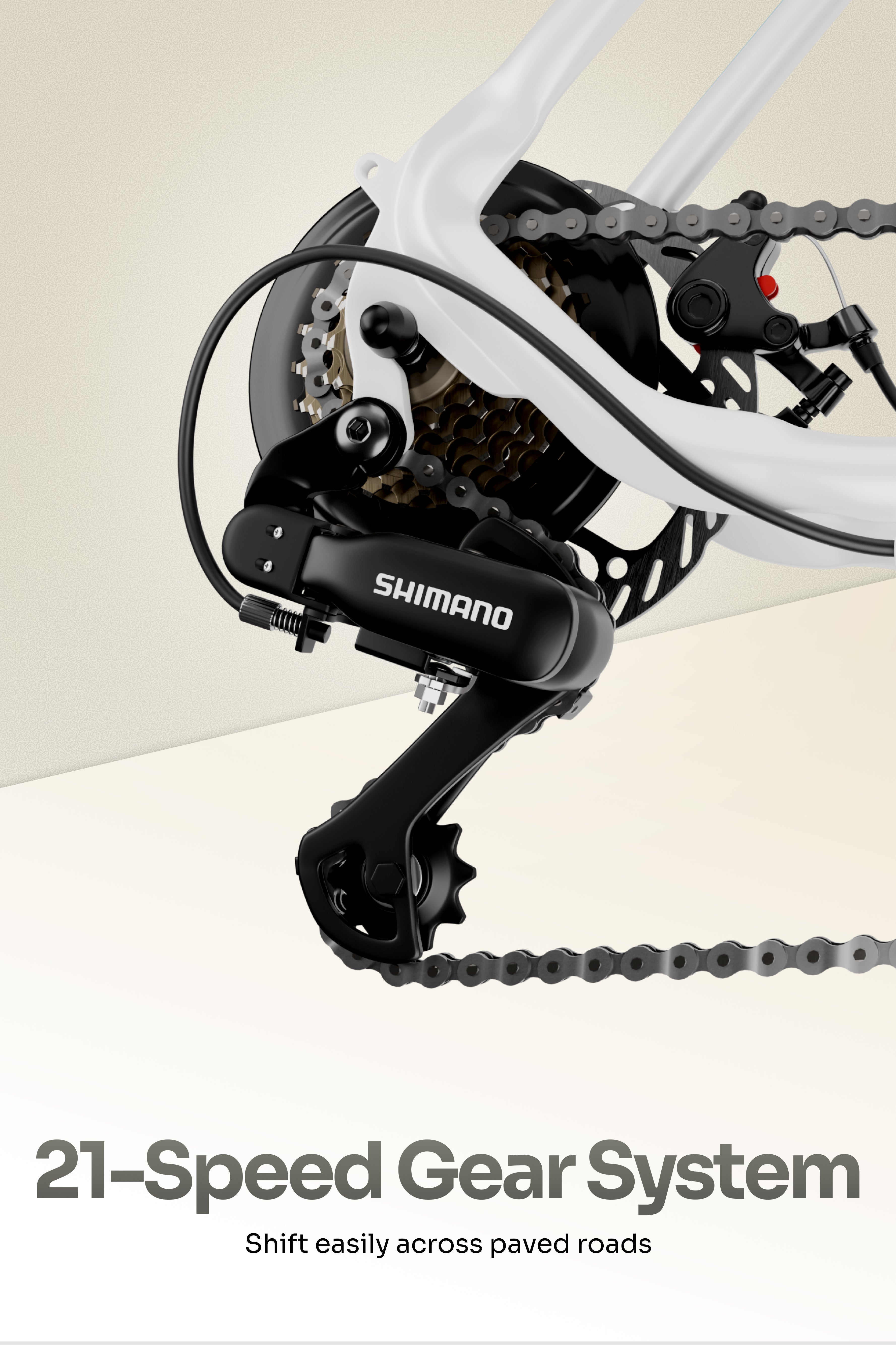 Cult Thrust 700C Road Cycle with 21 Speed Shimano Gears – White