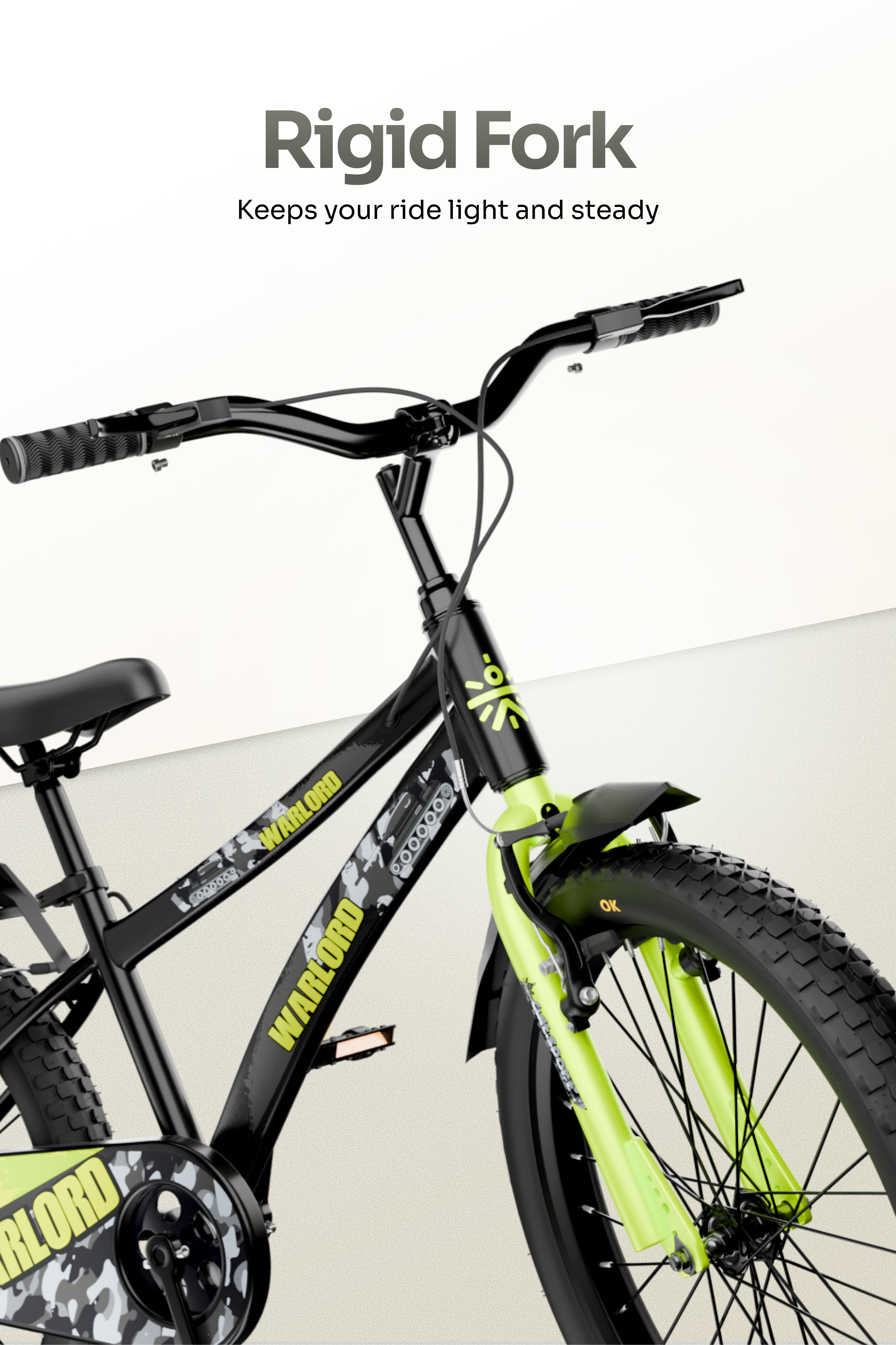 Warlord 20T Steel Frame Kids Bike Black