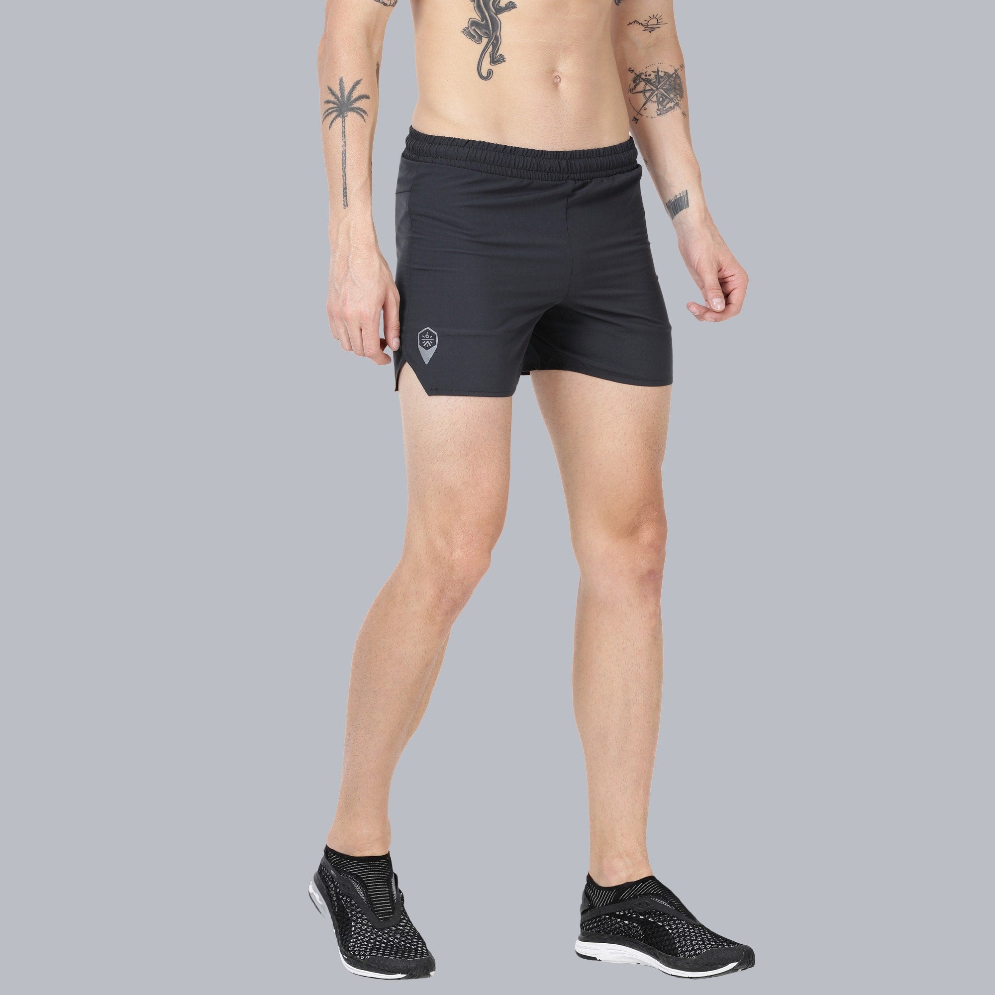 Vitals Bolt Coal Running Shorts
