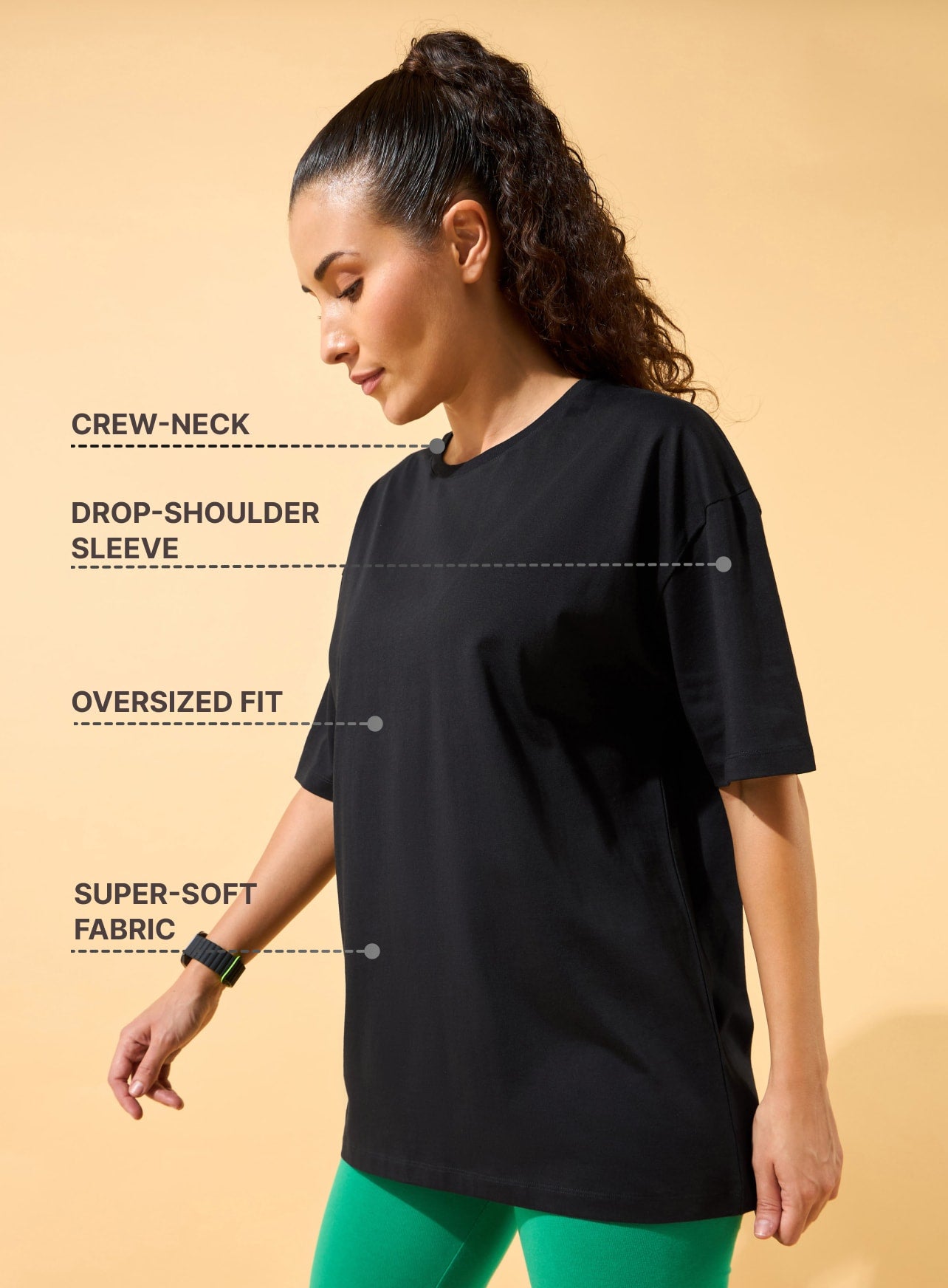 Circle Of Positive Print Oversized T-shirt