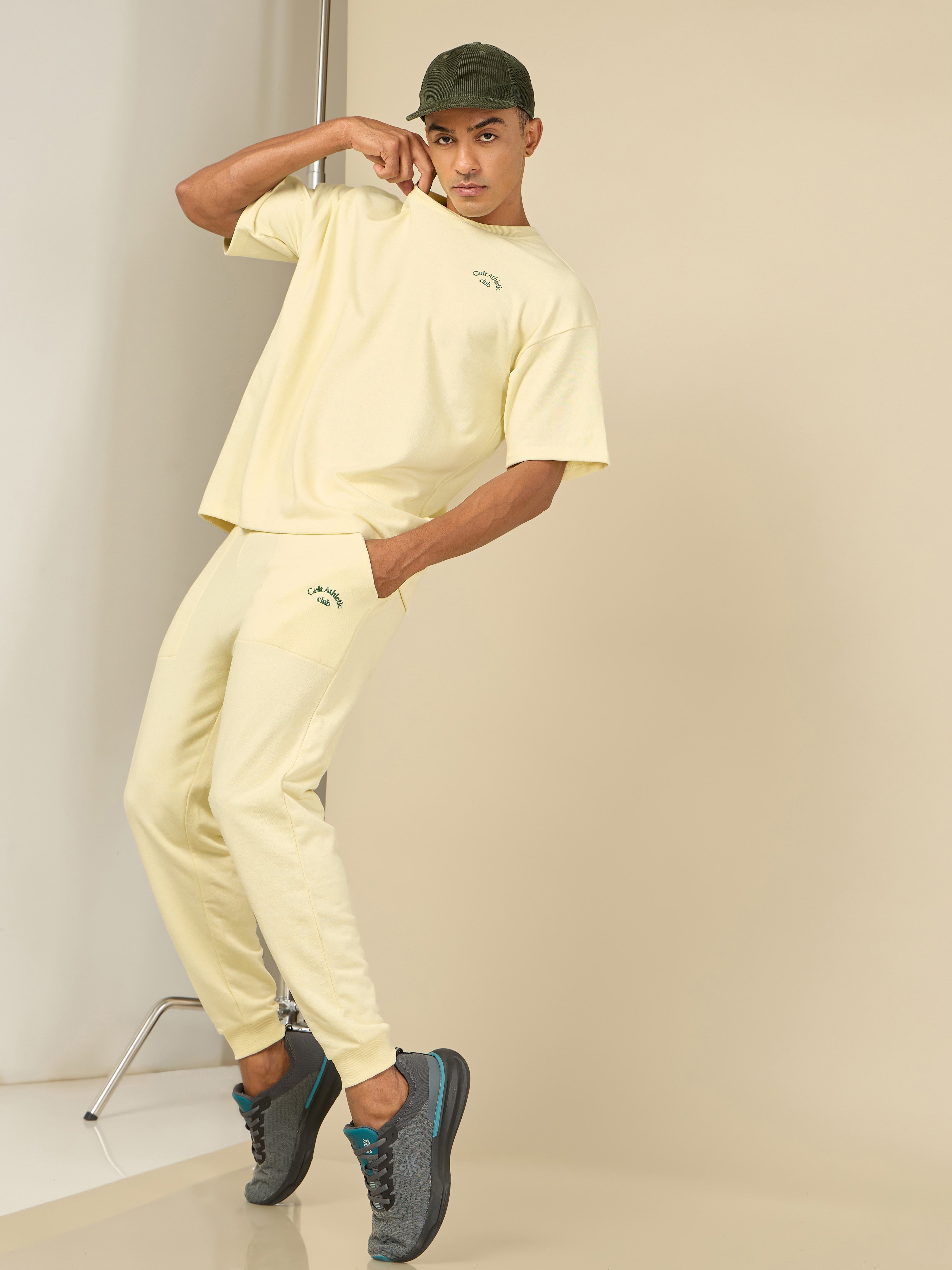 Cult Athletic Club Men Beige T-shirt