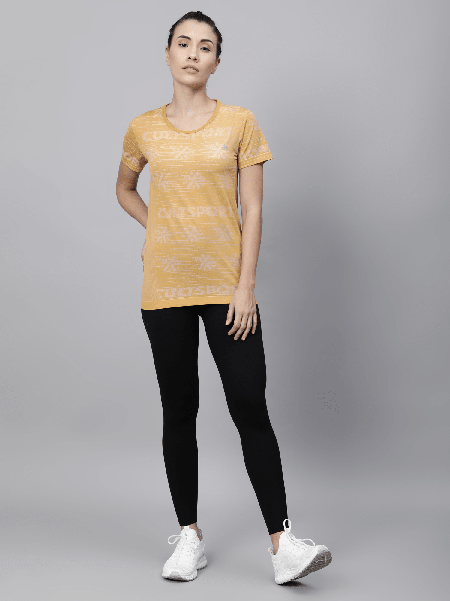 Signature Streak Yellow Workout Tee