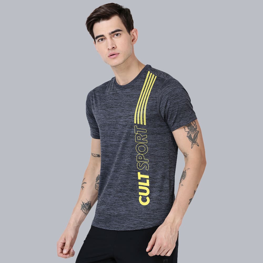 Signature Stripe Grey Running Tee