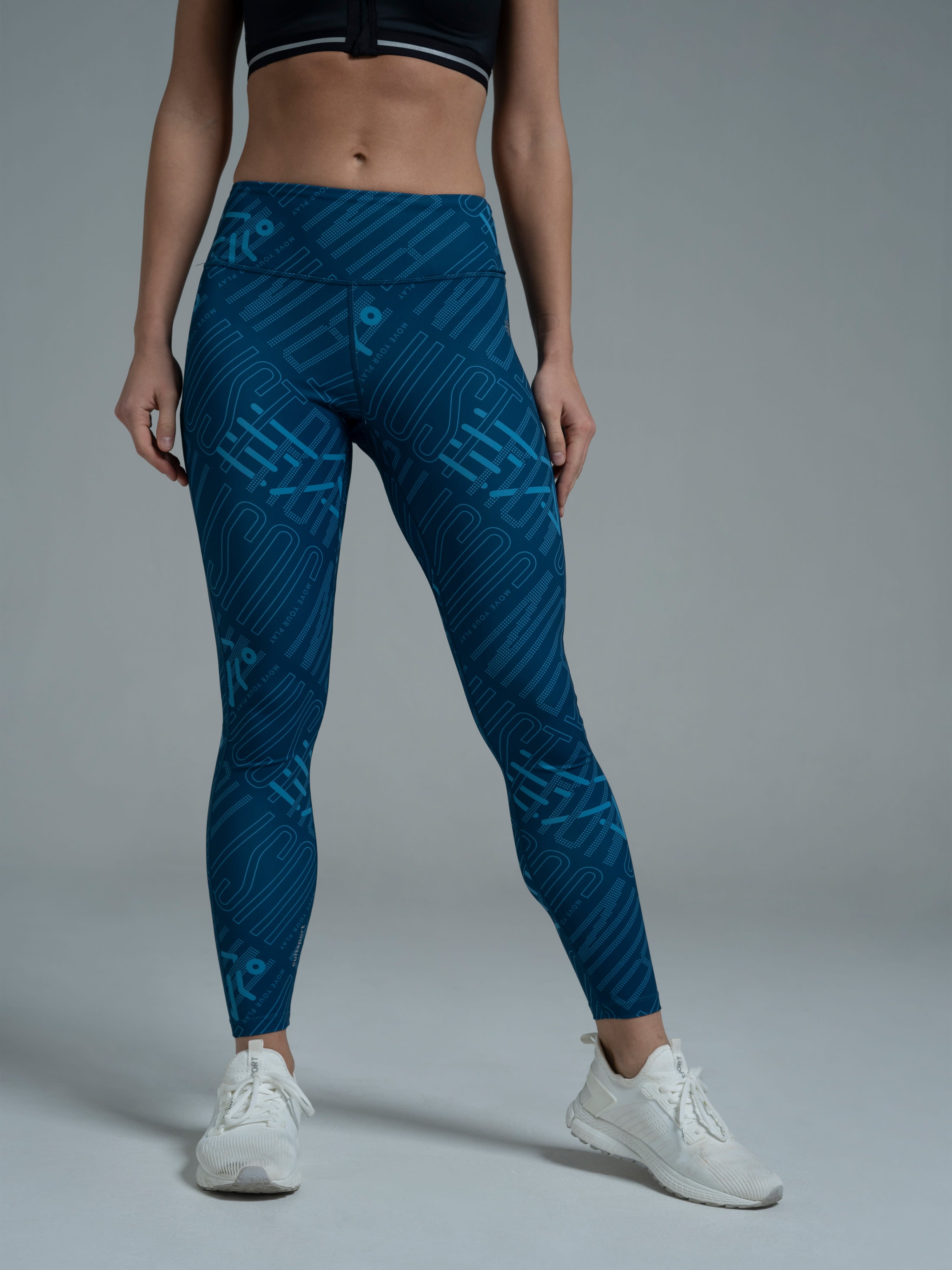 AbsoluteFit Typography Print Tights