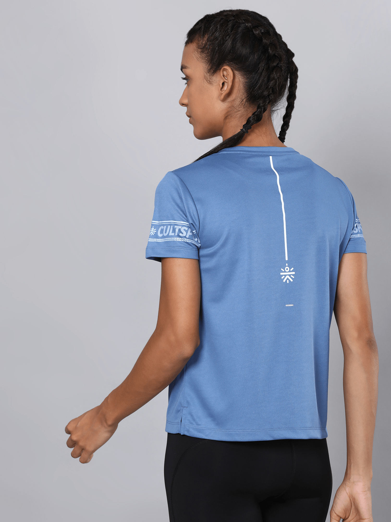 Code Hustle Blue Workout Tee