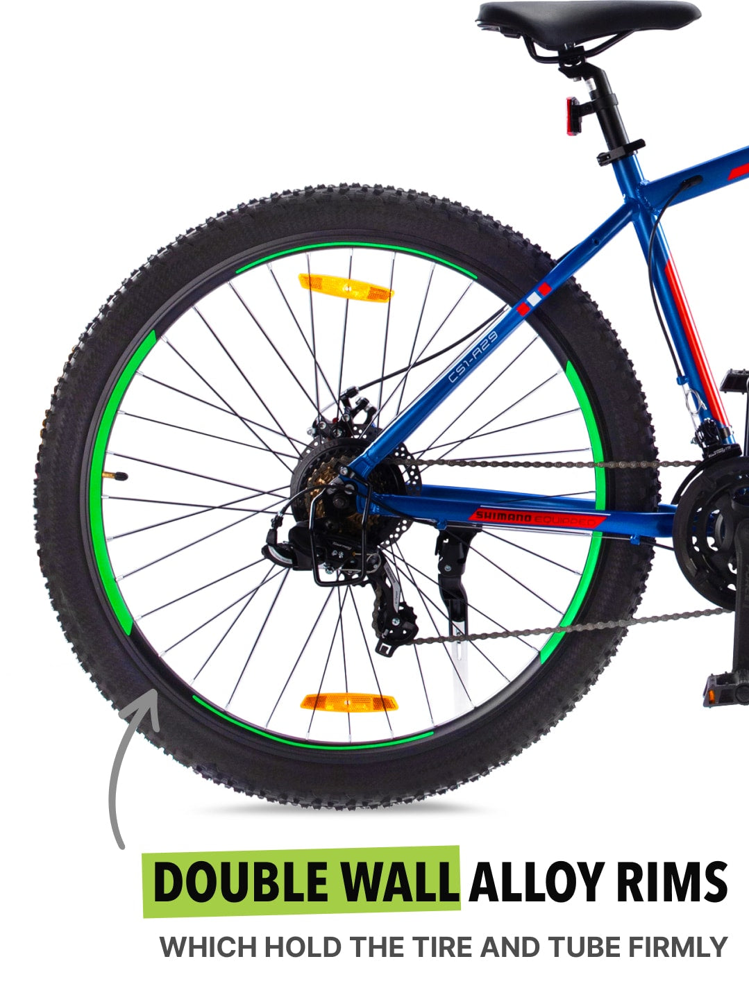 KARA29TBLUE Alloy 21 Speed Shimano Gear 29 inch Mountain Cycle with Dual Disc Brake and Front Suspension