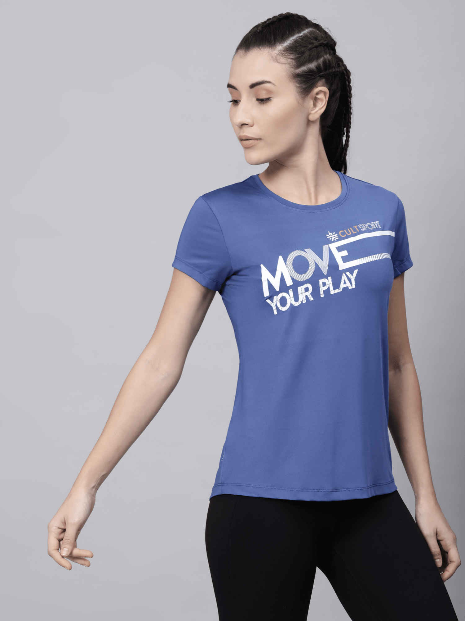 Signature Move Blue Workout Tee