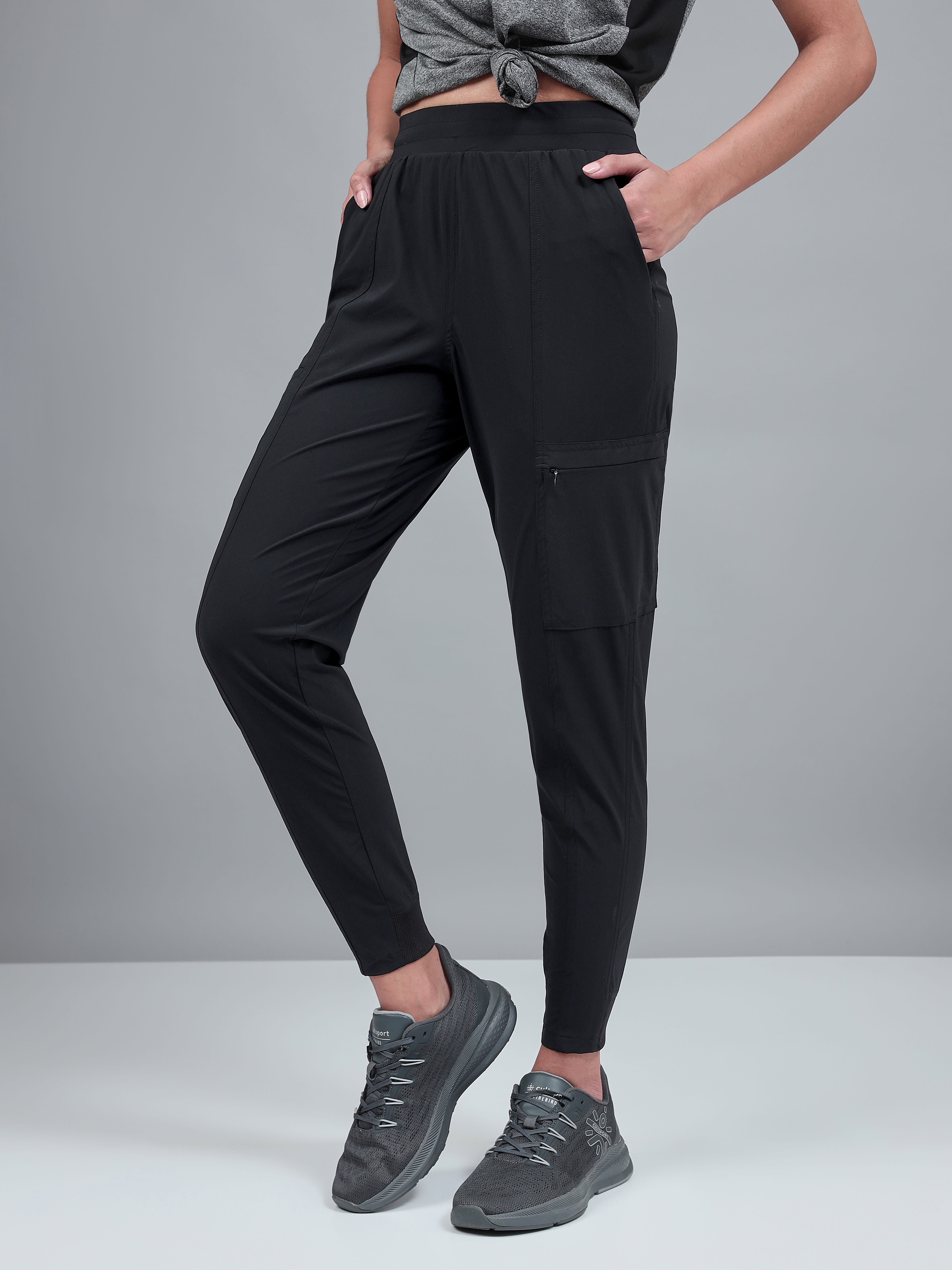 Active High Waist Solid Joggers