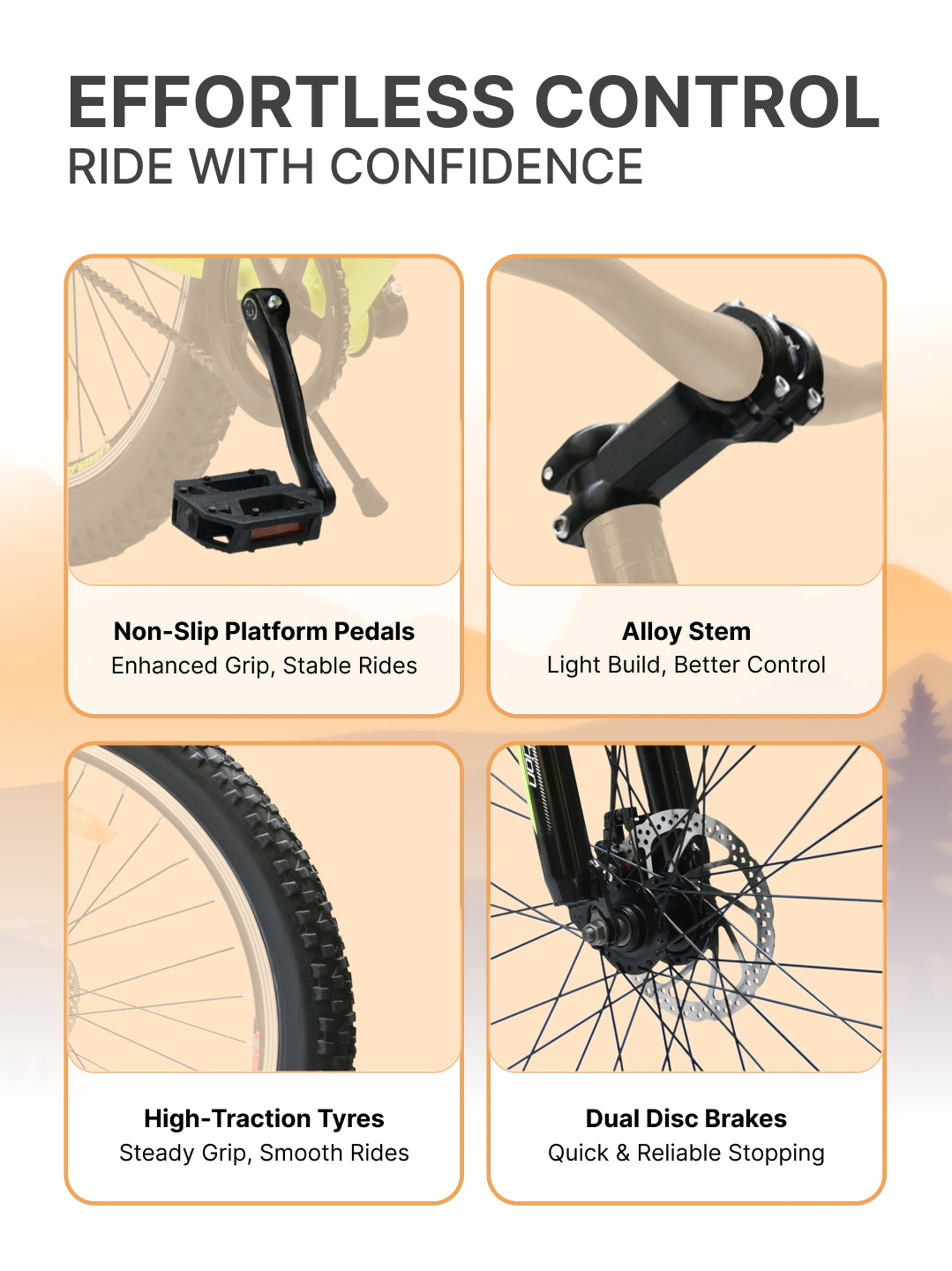 Bolt Pro Mountain Bike Steel Single Speed Cycle 27.5 inch Tyre with Dual Disc Brakes, Front Suspension, Double Wall Alloy Rim, Green