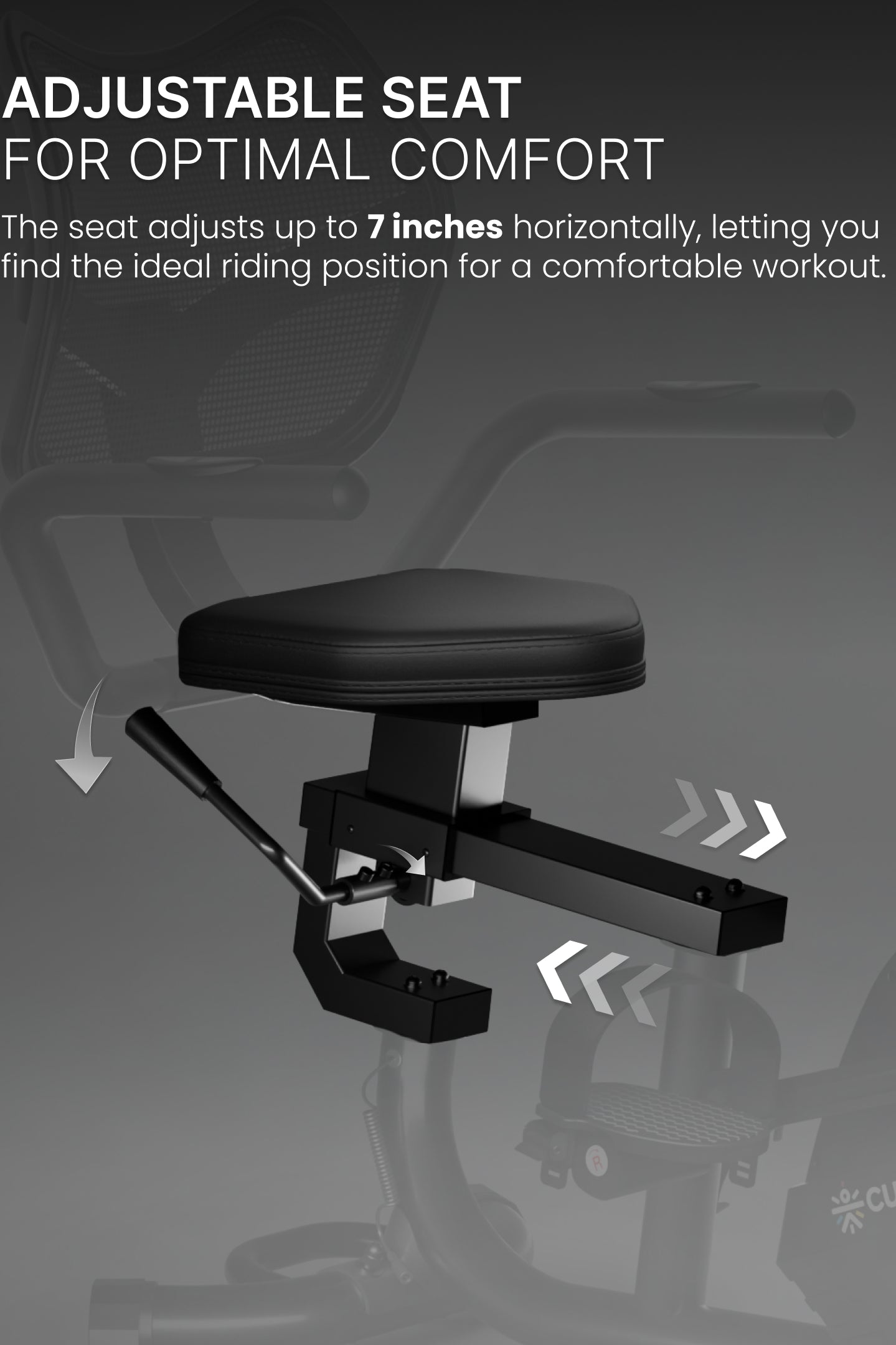 Cult Recumbent Exercise Bike | 16-Level Magnetic Resistance | Moving Handlebars | Adjustable Seat | LCD Display | Heart Rate Sensors | 130 kg Capacity | Self-Powered Exercise Cycle for Home
