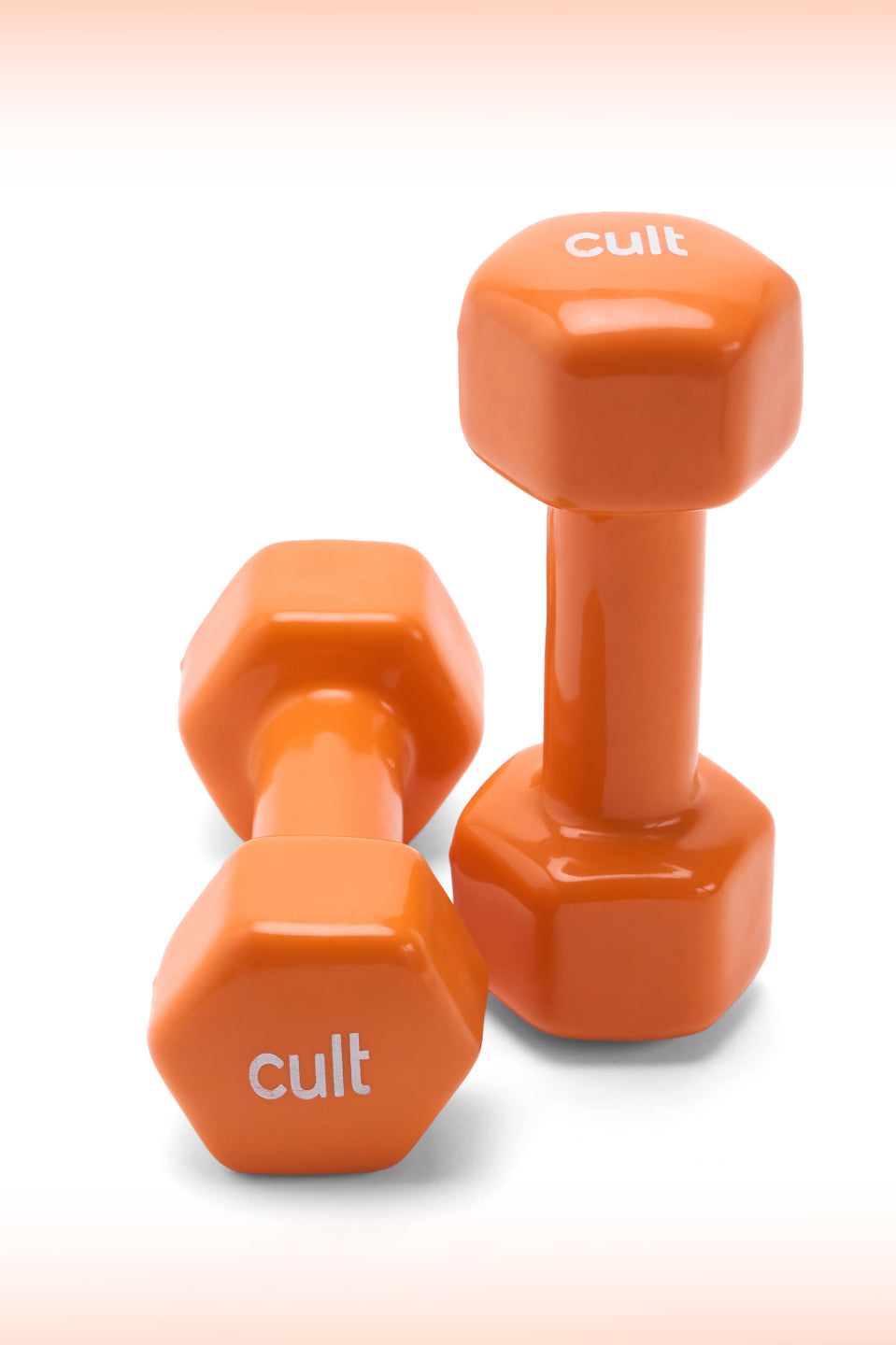 Cult 3KGx2 Vinyl Dumbbells For Home & Gym Exercises (Orange)