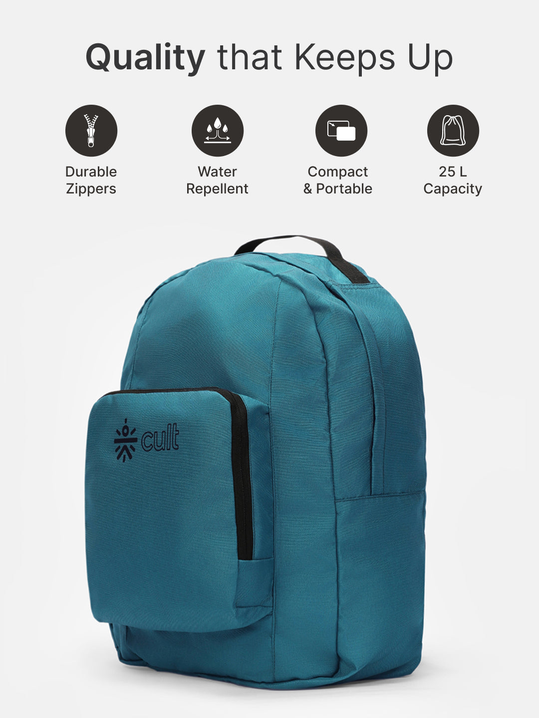 cult Foldable Backpack 25L Teal