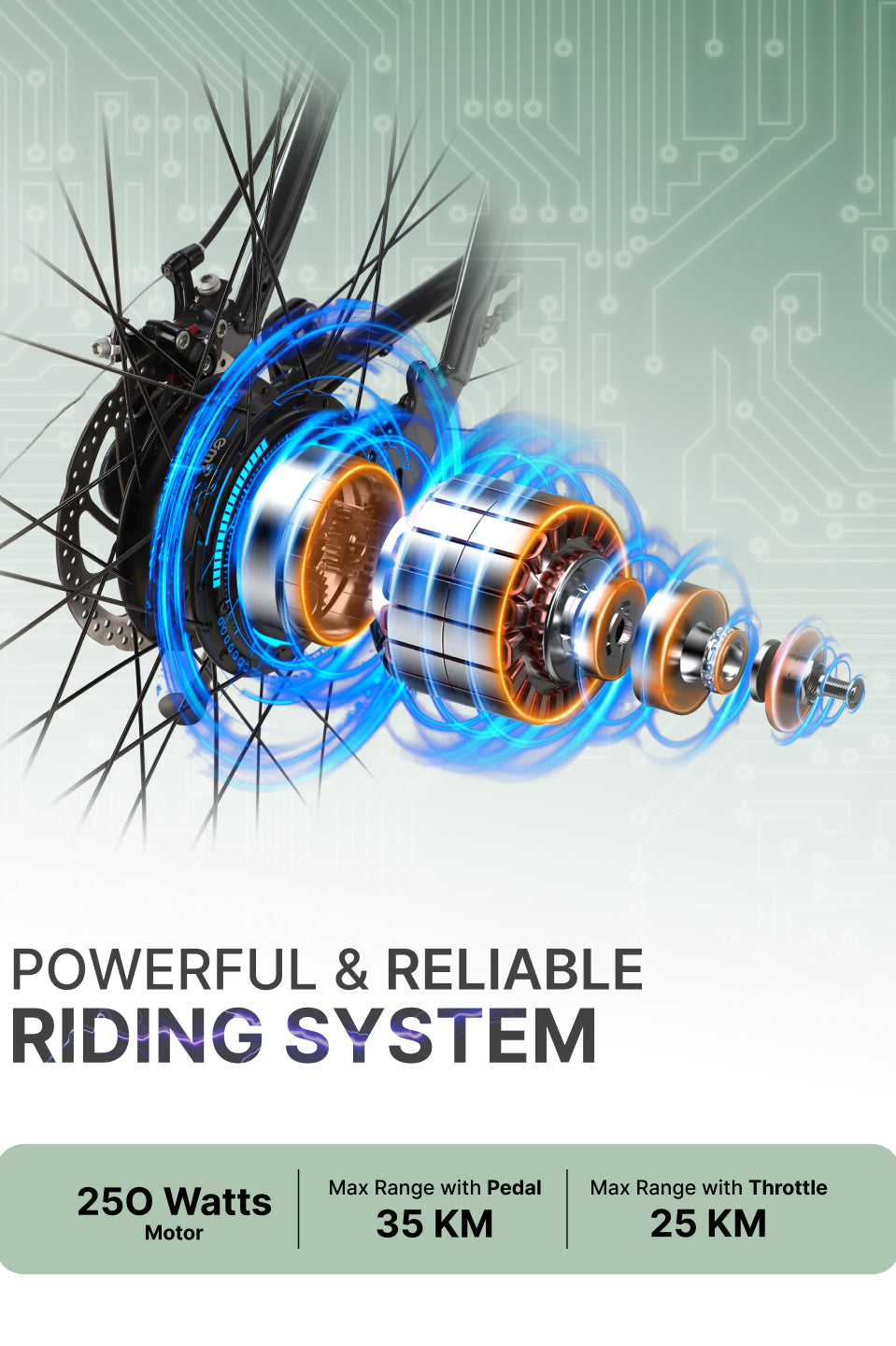 Escalator 27.5T Blue Grey with 250W BLDC Motor| 4 Hours Fast Charge| 7.8 Ah Li-ion Battery| Up to 35 Km| 27.5 Inches Wheels| Single Speed Electric Cycle | Ideal for 15+ Years