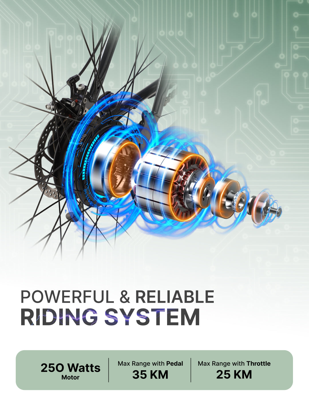 Escalator 27.5T Blue Grey with 250W BLDC Motor| 4 Hours Fast Charge| 7.8 Ah Li-ion Battery| Up to 35 Km| 27.5 Inches Wheels| Single Speed Electric Cycle | Ideal for 15+ Years