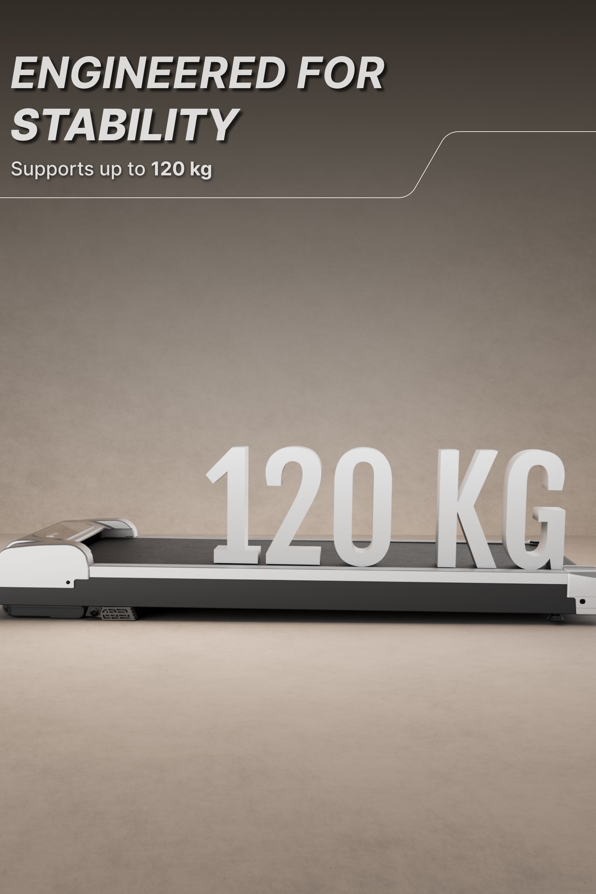 Fitkit by Cult Walking Pad Neo Silver (BLDC 3.5HP Peak Power) Compact & Under Desk BLDC Motor Treadmill | Max Weight: 120kg | Home use with Remote Control (with 6 Months Extended Warranty)