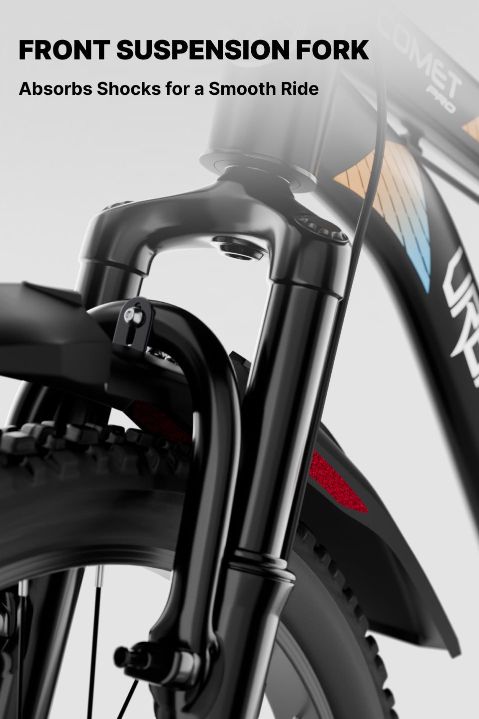 Urban Terrain Comet Pro 26T Single Speed Steel Mountain Bike with Front Suspension & Dual Disc Brakes (Black)