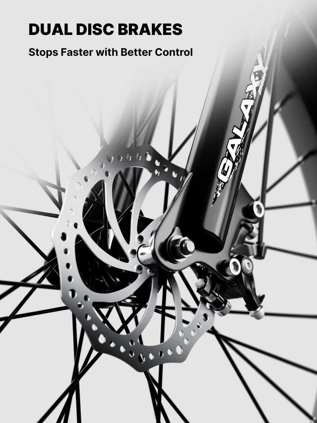 Galaxy Max Mountain Bike Steel 7 Speed Cycle 24 inch Tyre, White With Front Suspension, Single Wall Rim and Dual Disc Brakes Ideal For 4.5 ft to 5.3 ft