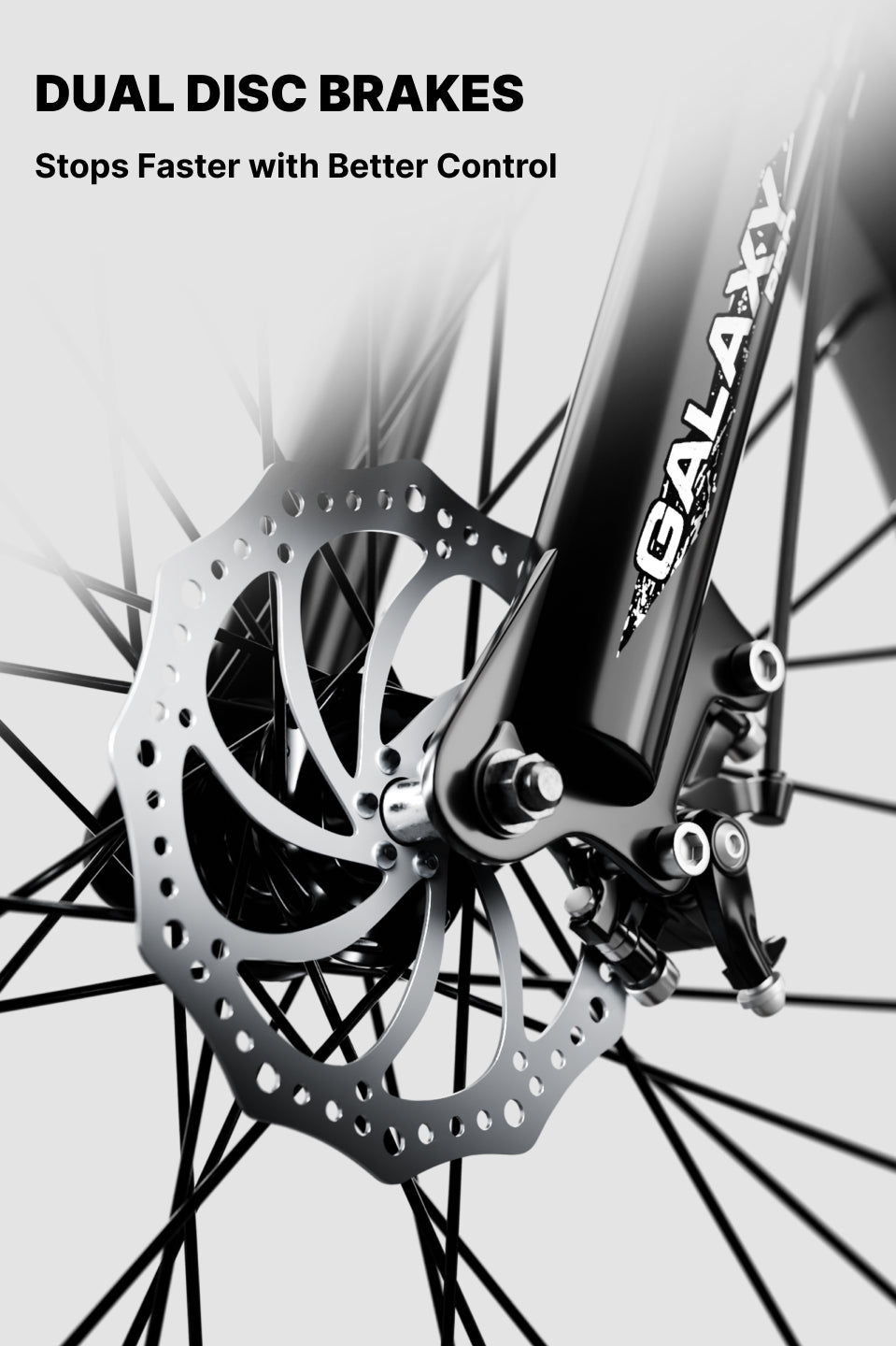 Galaxy Max Mountain Bike Steel 7 Speed Cycle 24 inch Tyre, White With Front Suspension, Single Wall Rim and Dual Disc Brakes Ideal For 4.5 ft to 5.3 ft