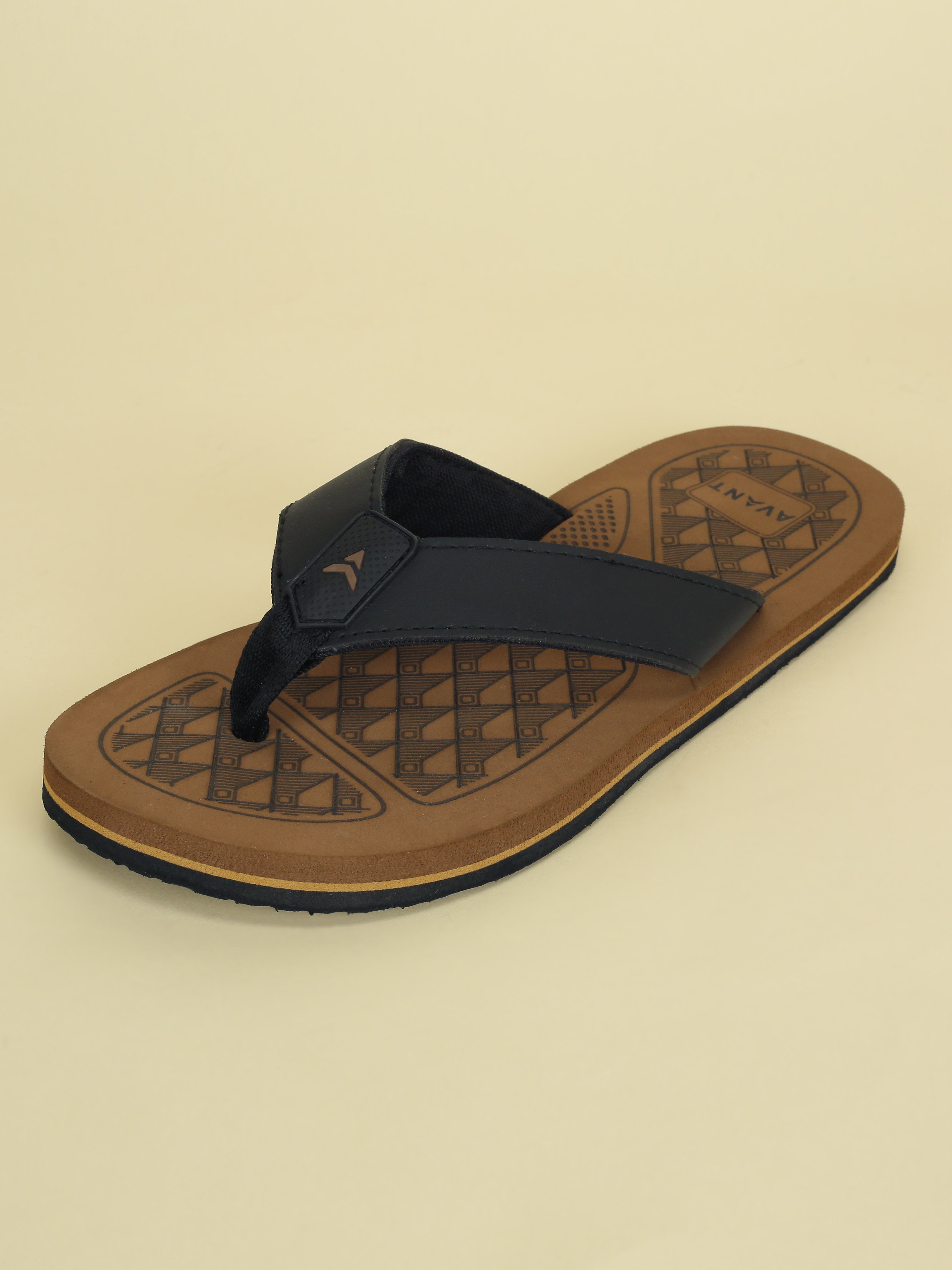 Avant Men's Milo Flip Flops - Brown/Beige