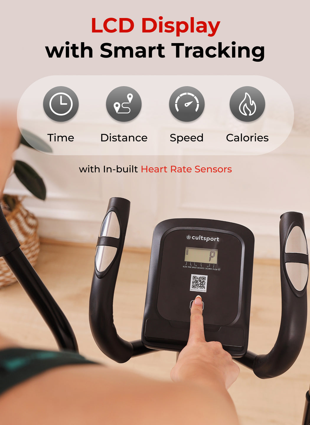 Smartcross Bern Elliptical Cross Trainer | 2kg Flywheel | Max Weight-120kg | 8 Level Magnetic Resistance (with 6 months extended warranty)