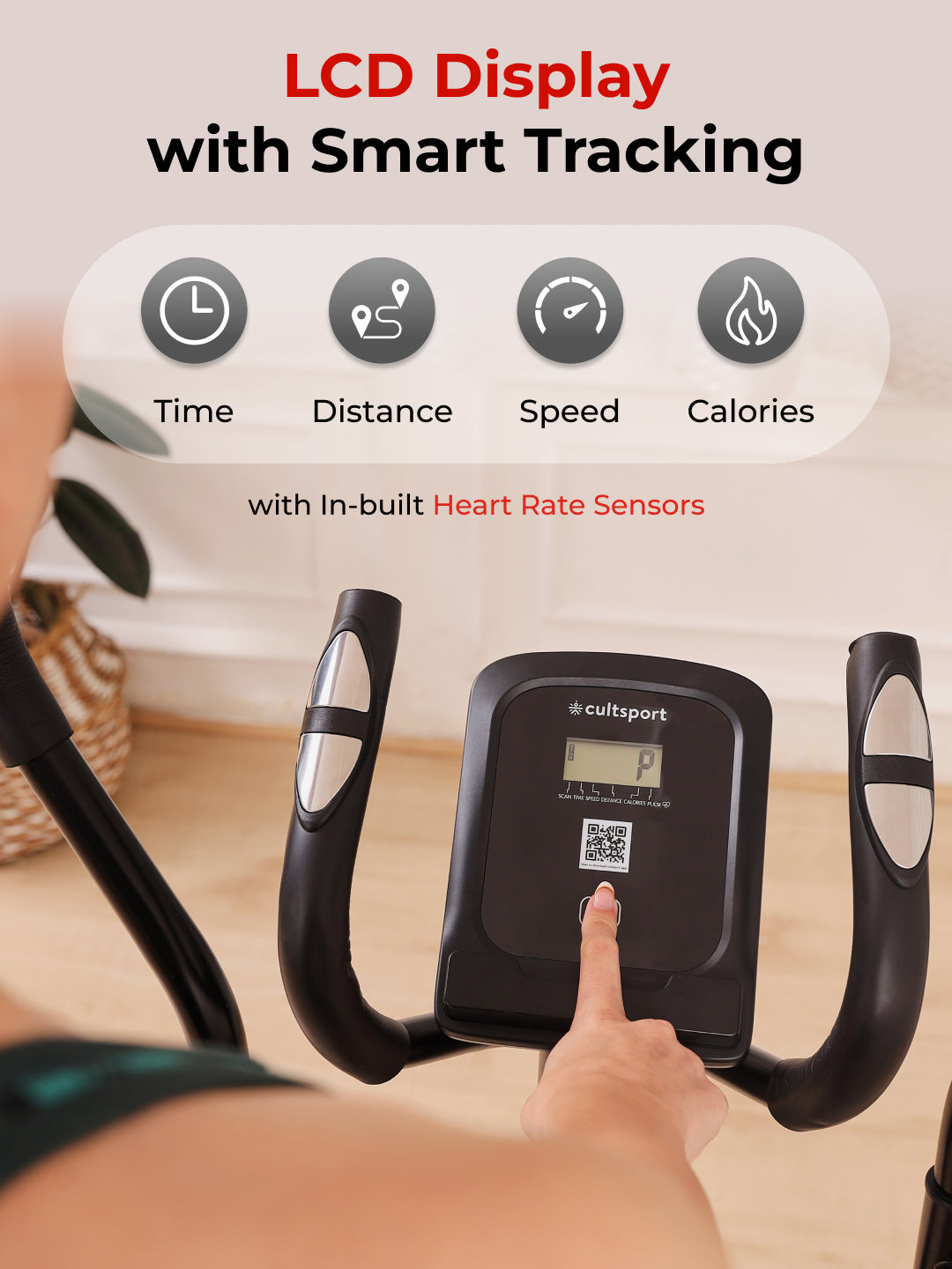 Smartcross Bern Elliptical Cross Trainer | 2kg Flywheel | Max Weight-120kg | 8 Level Magnetic Resistance (with 6 months extended warranty)