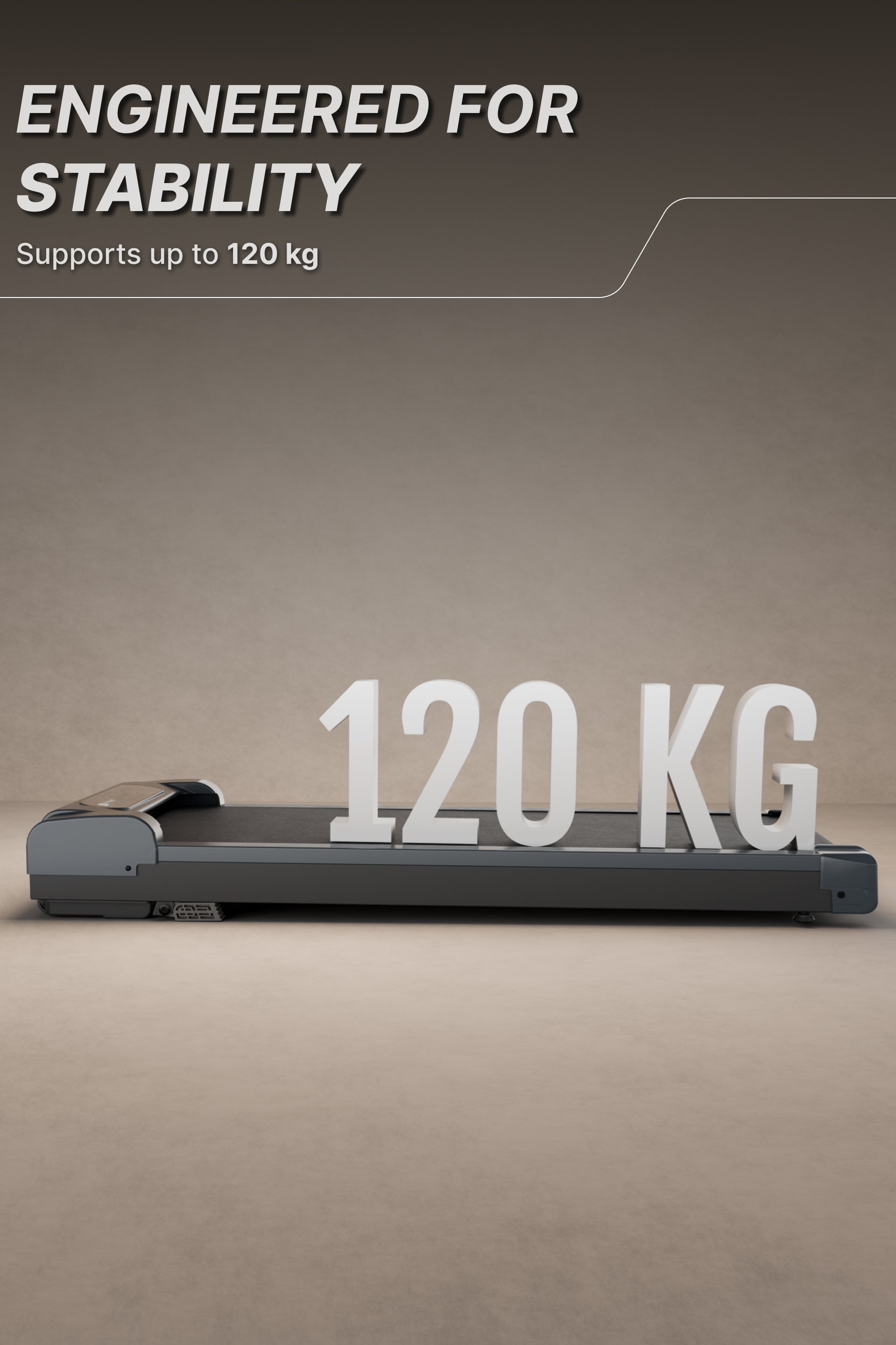 Fitkit by Cult Walking Pad Neo Grey (BLDC 3.5HP Peak Power) Compact & Foldable Under Desk BLDC Motor Treadmill | Max Weight: 120kg | Home use with Remote Control