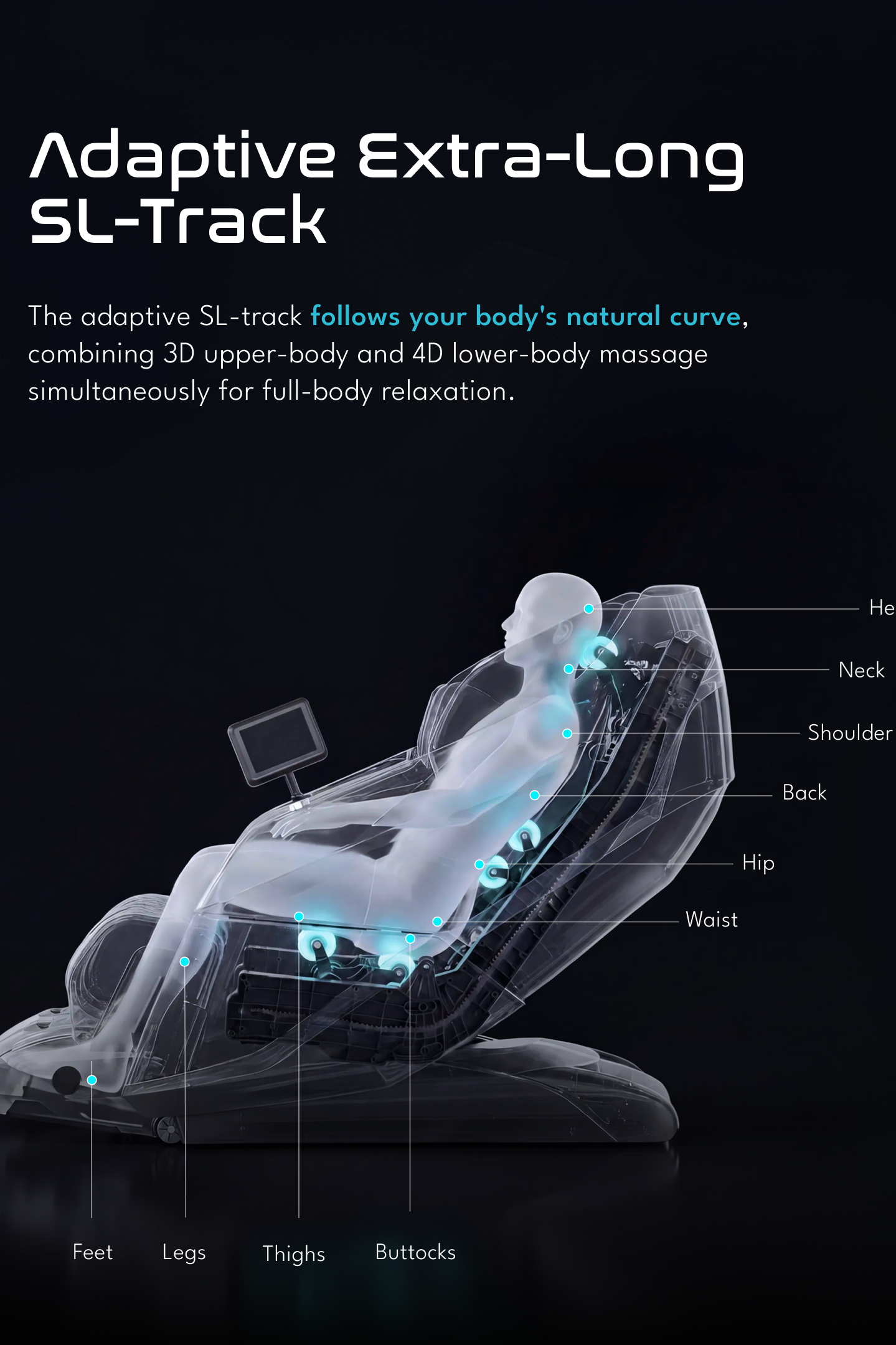 Cult Tranquil Massage Chair | Adaptive AI Body Detection | Zero Gravity Recline & Thai Stretch | Movable Armrest with Rovo Walking Technology | HD Touch Display | 3D + 4D Full Body Massage Chair