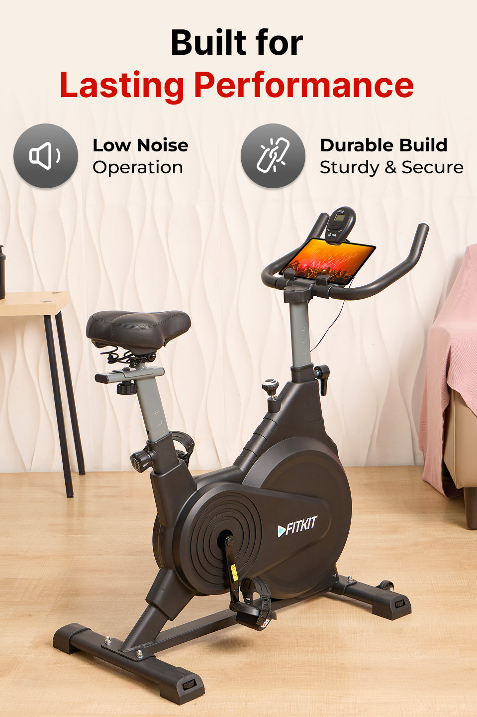 FK7003 Spinbike | 8kg Flywheel | Max Weight: 130Kg | Black (6 months warranty + 6 months extended warranty)