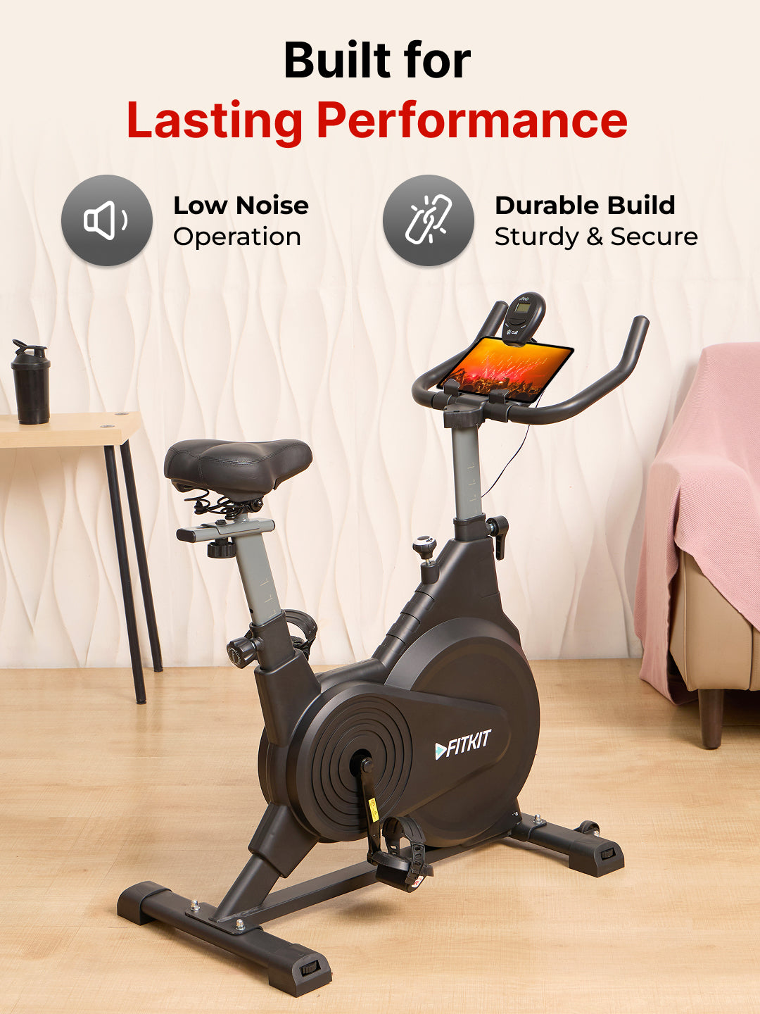 FK7003 Spinbike | 8kg Flywheel | Max Weight: 130Kg | Black (6 months warranty + 6 months extended warranty)