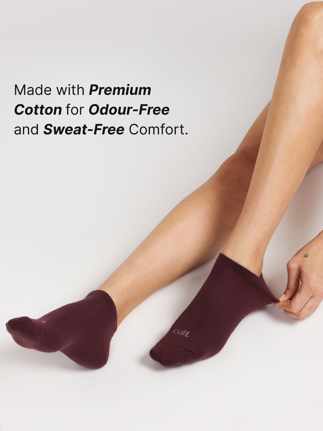 Casual Low Ankle Length Cotton Pack of 3 Pink,Maroon & Purple Socks Women