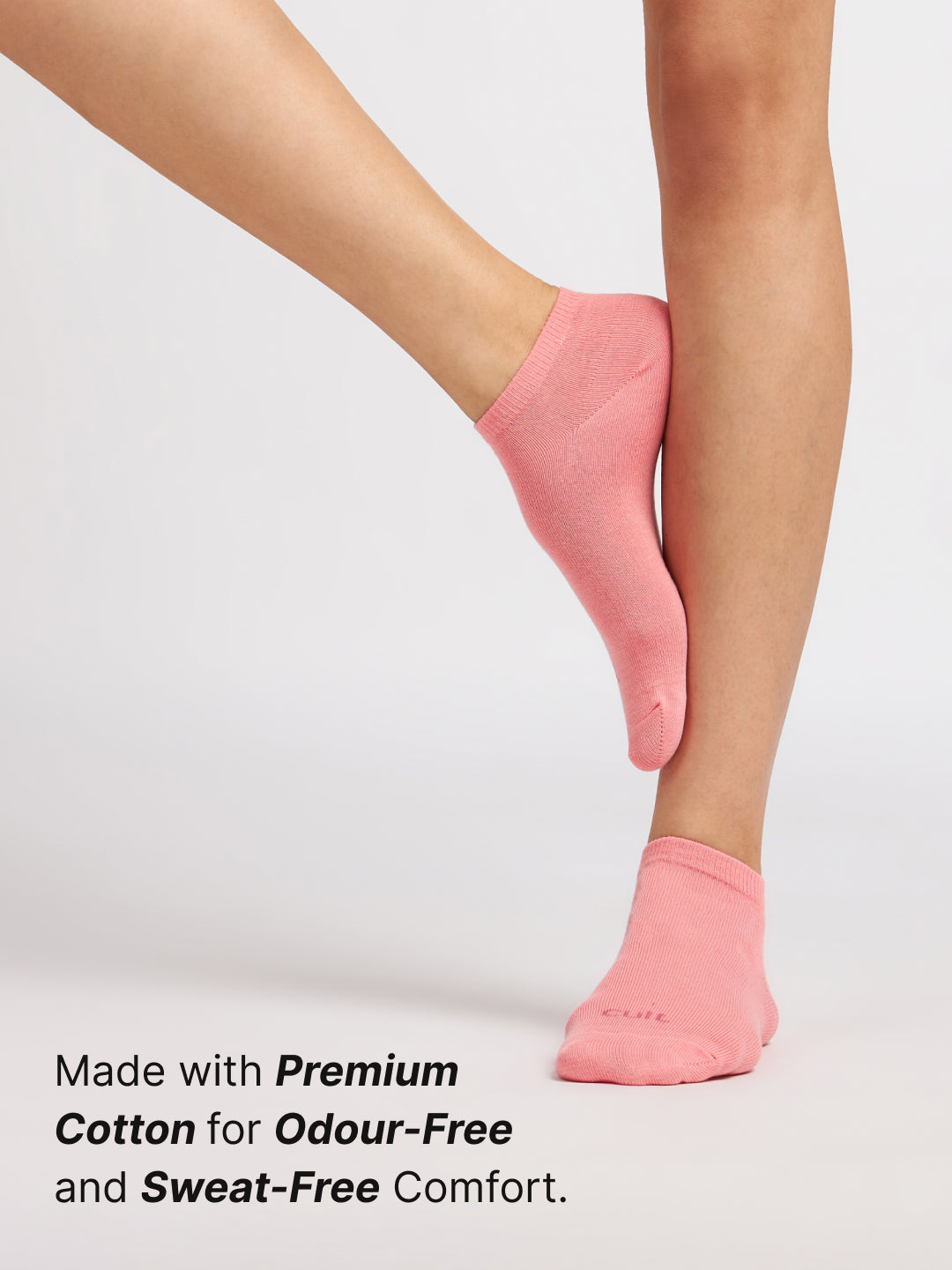 Casual Low Ankle Pack of 3 Pink,White & Wine Women's Cotton Socks