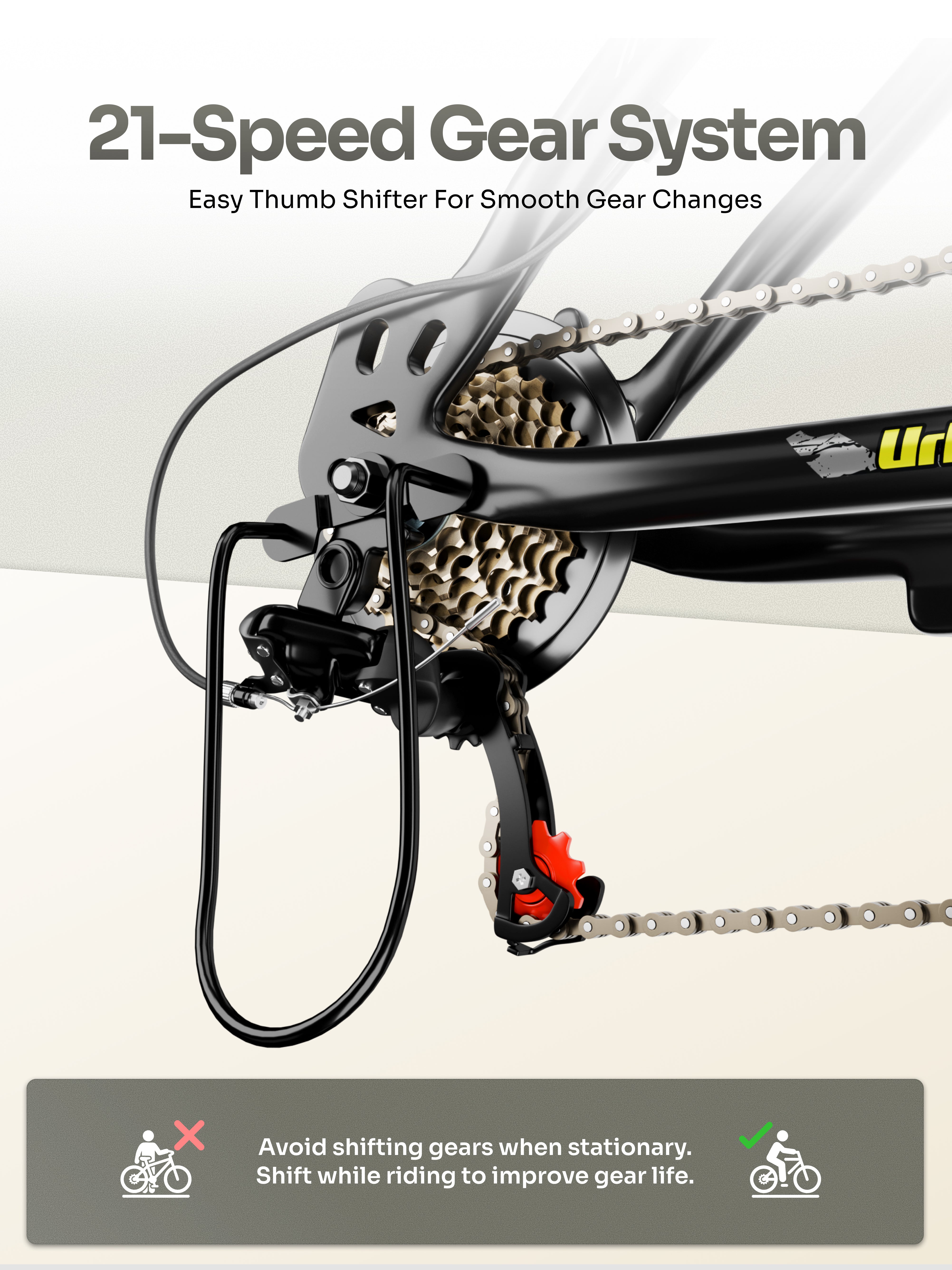 Galaxy Ultra Mountain Bike Steel 21 Speed Cycle 26 inch Tyre, Green With Front Suspension, Single Wall Rim and Dual Disc Brakes Ideal For 5 ft to 5.7 ft