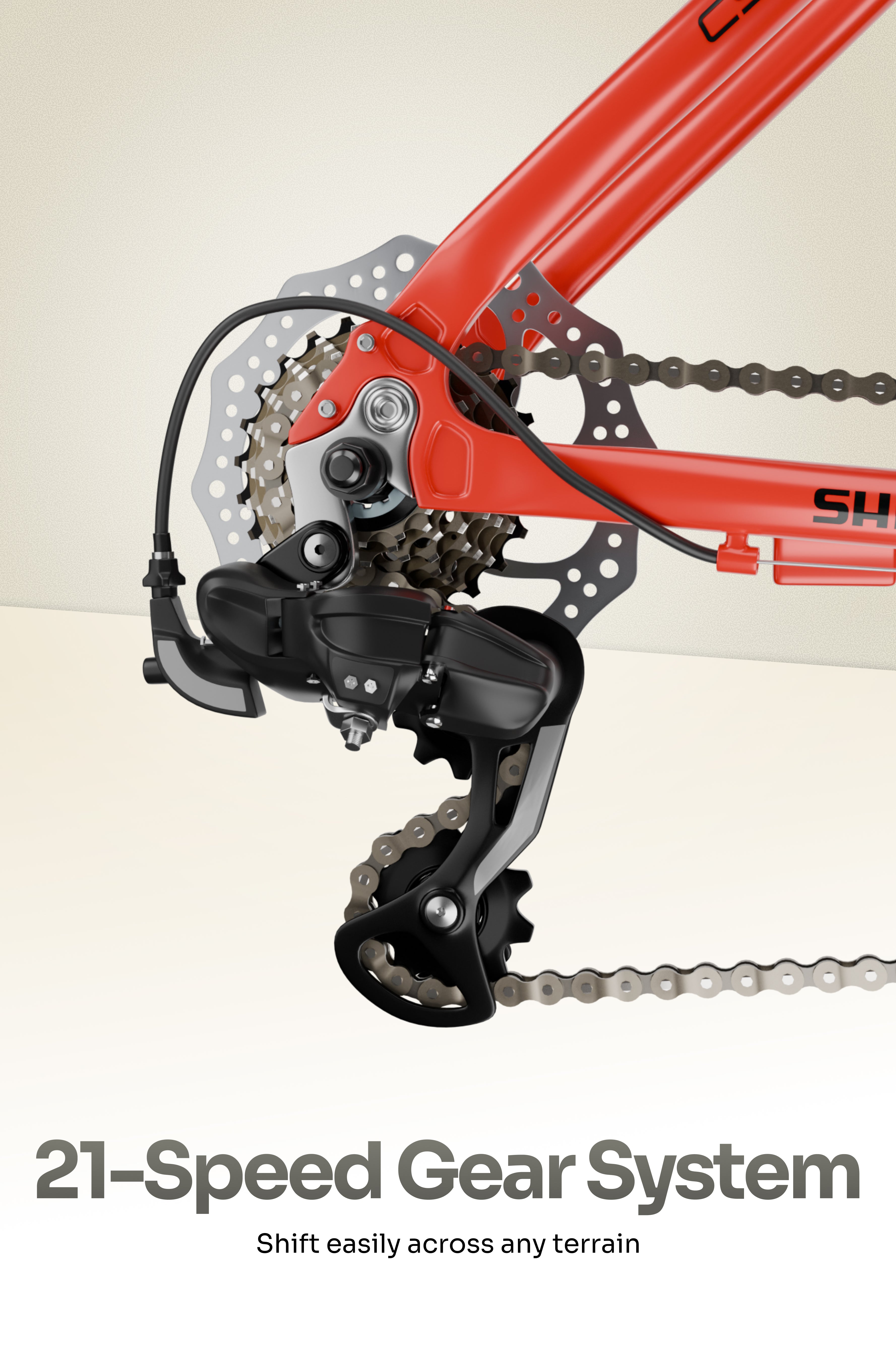 Cult Kara 29T Alloy Mountain Bike with Dual Disc Brake and Front Suspension, Red