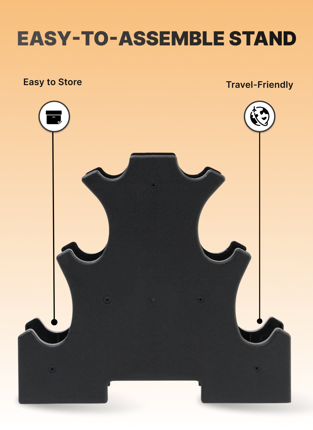 Cult Neoprene Dumbbells Combo for Gym Exercise (1kg + 2kg + 3kg Set) 12kg | Dumbbell With Stand