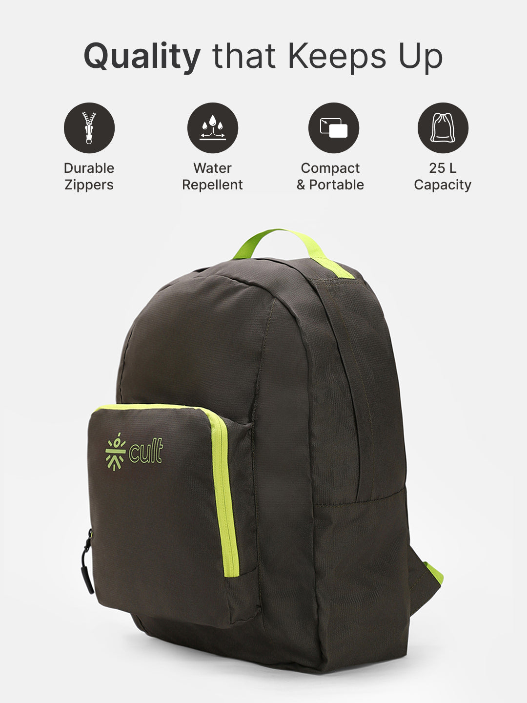 cult Foldable Backpack 25L Olive