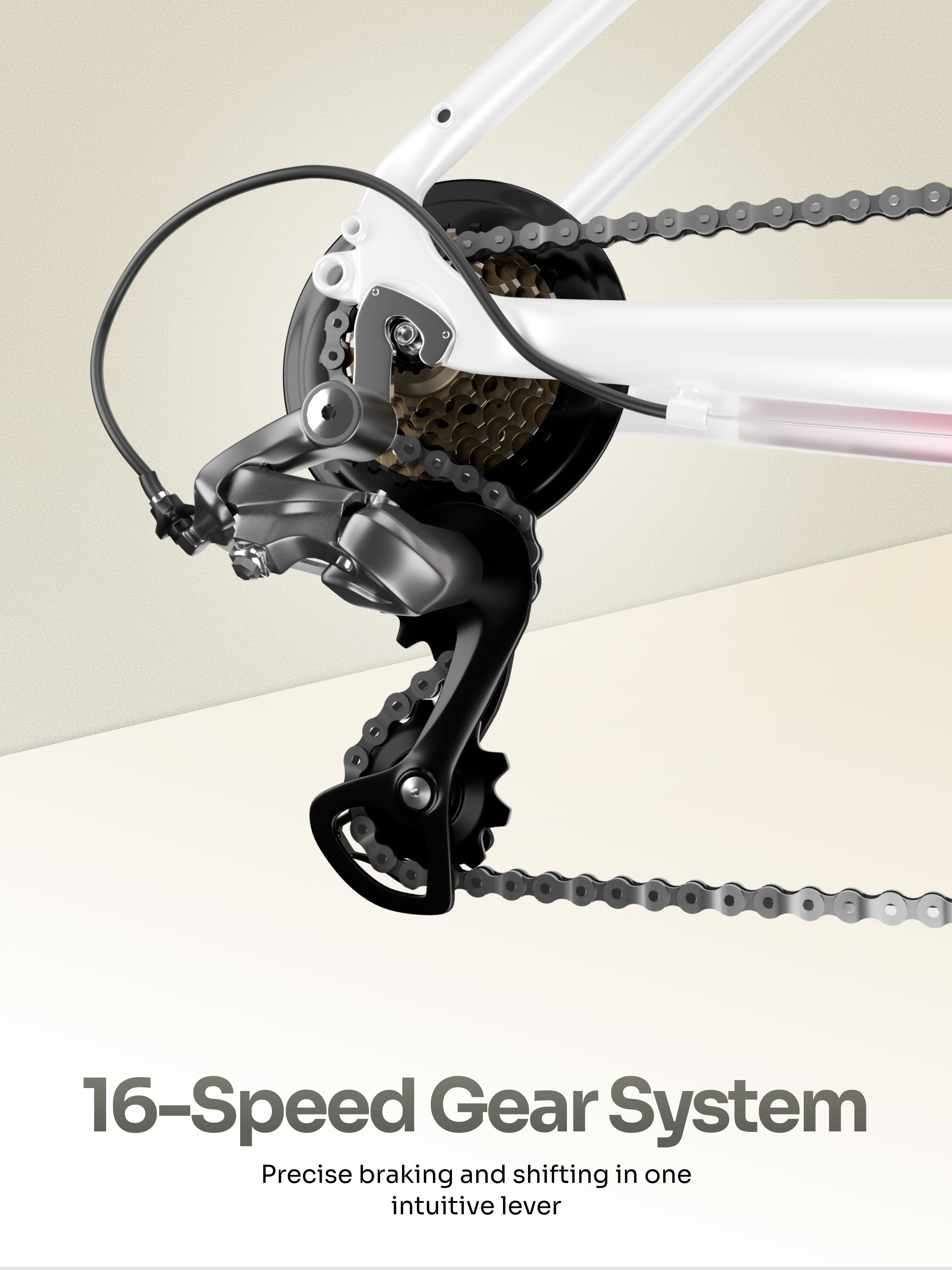 Cult Aero 700C 16 Speed Alloy Road Bike – White