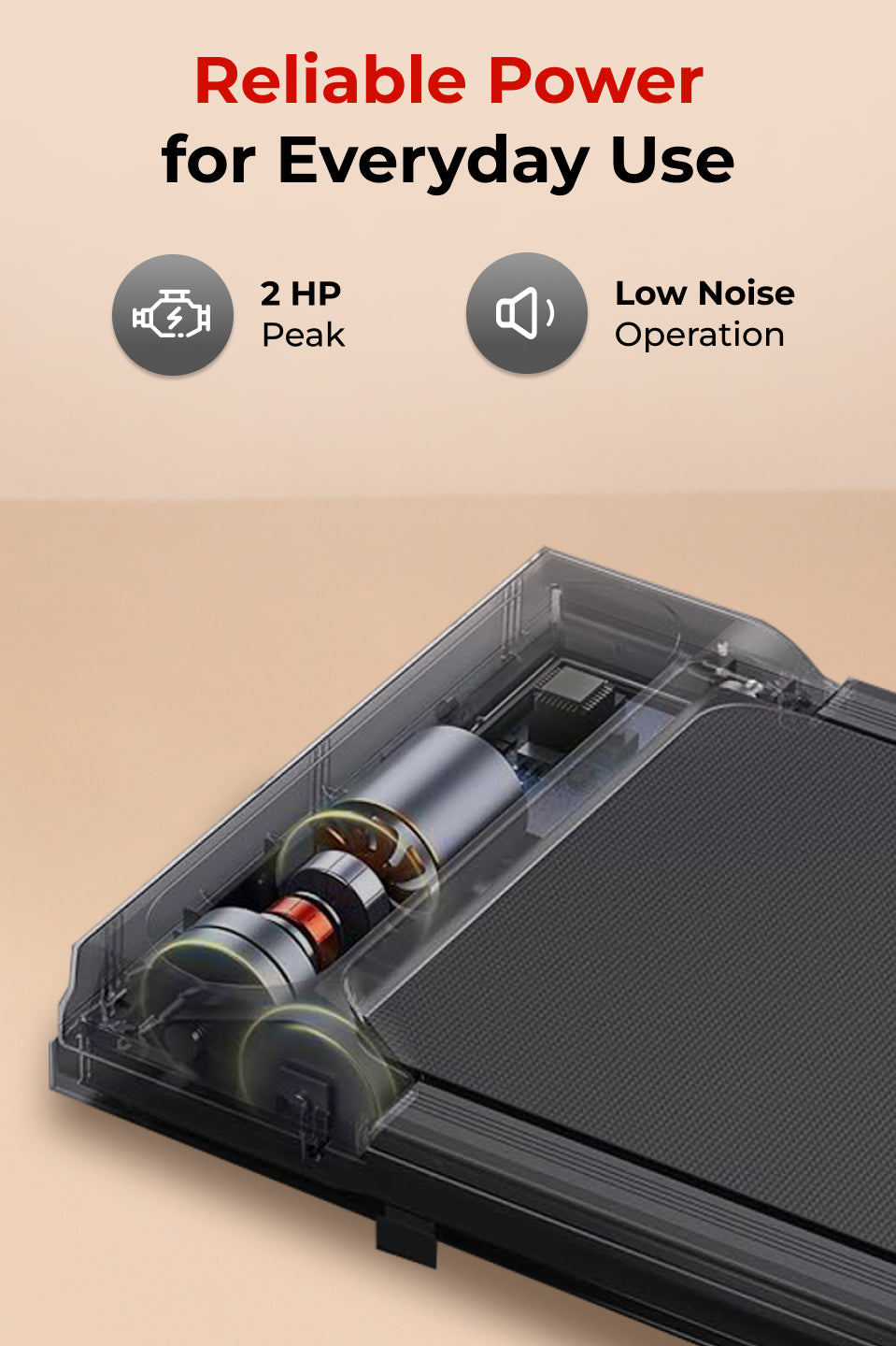 Cult Walking pad Pro 2HP Peak | Max Speed-10kmph | Max Weight-110kg | Walking Pad for Home Use (with 6 months extended warranty)