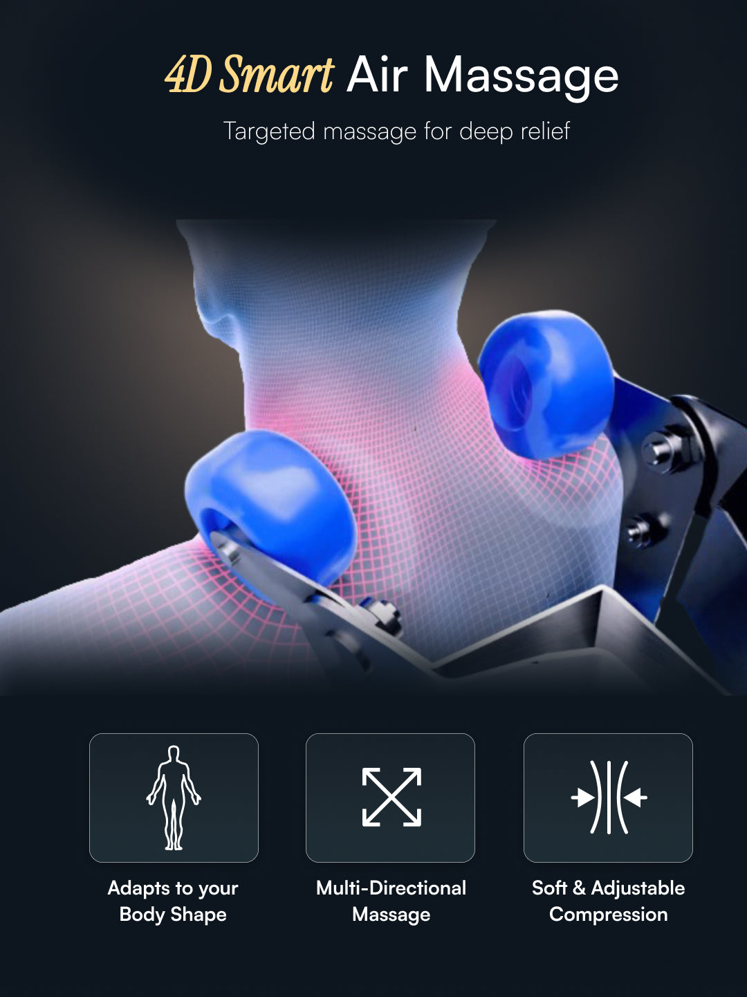 Cult Nirvana Advanced 4D Massage Chair with Leg Massager | Extended SL Track | 22 Auto Programs | Waist Heating | Zero-Gravity | AI Voice Control (Beige & White) - (6 Months extended Warranty)