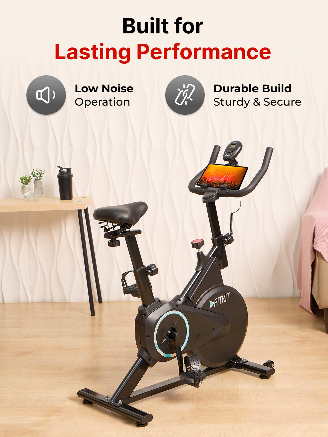 FK7001 Spinbike | 6kg Flywheel | Max Weight: 110Kg | Black (6 months warranty + 6 months extended warranty)