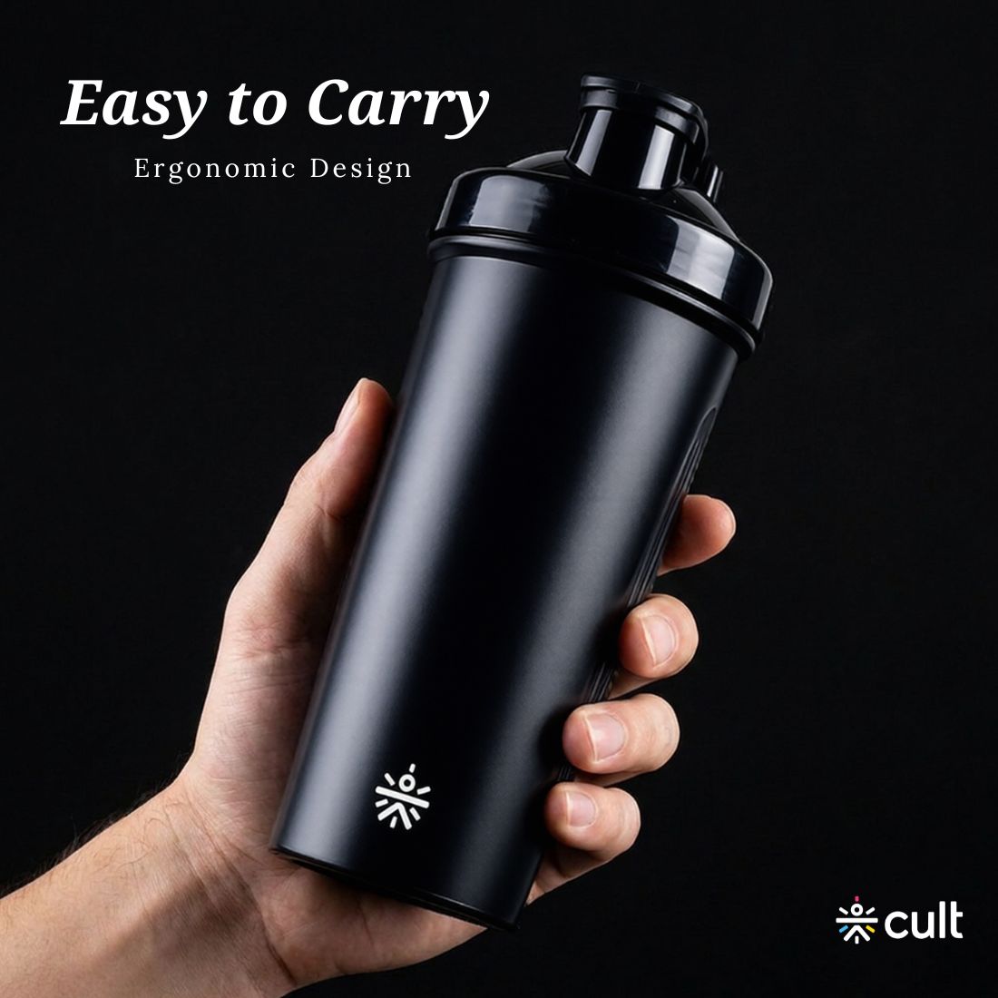 Cult 700ml Shaker Bottle with Blender Ball Leakproof Protein & Fitness Shaker