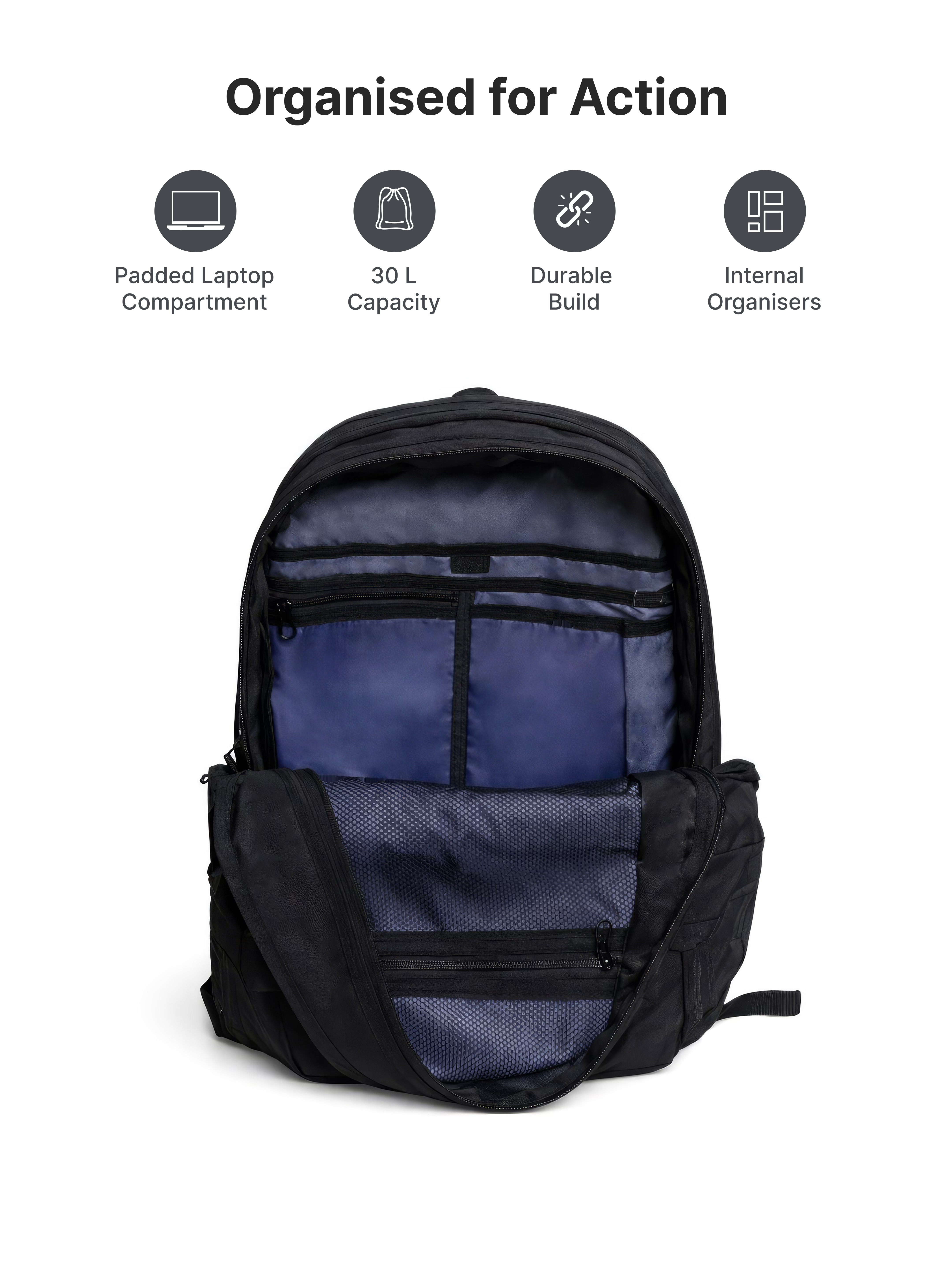 Cult Combo Backpack 35L with steel Bottle 1L