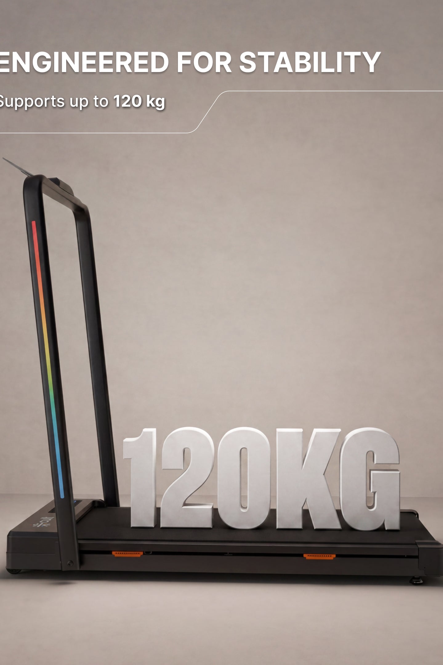 Cult Smart Walking Pad with Auto Speed Adjustment | 4 HP Peak BLDC Motor | 2-Level Incline | LED Display | 120 kg Capacity | Compact & Foldable | Walking Pad for Home