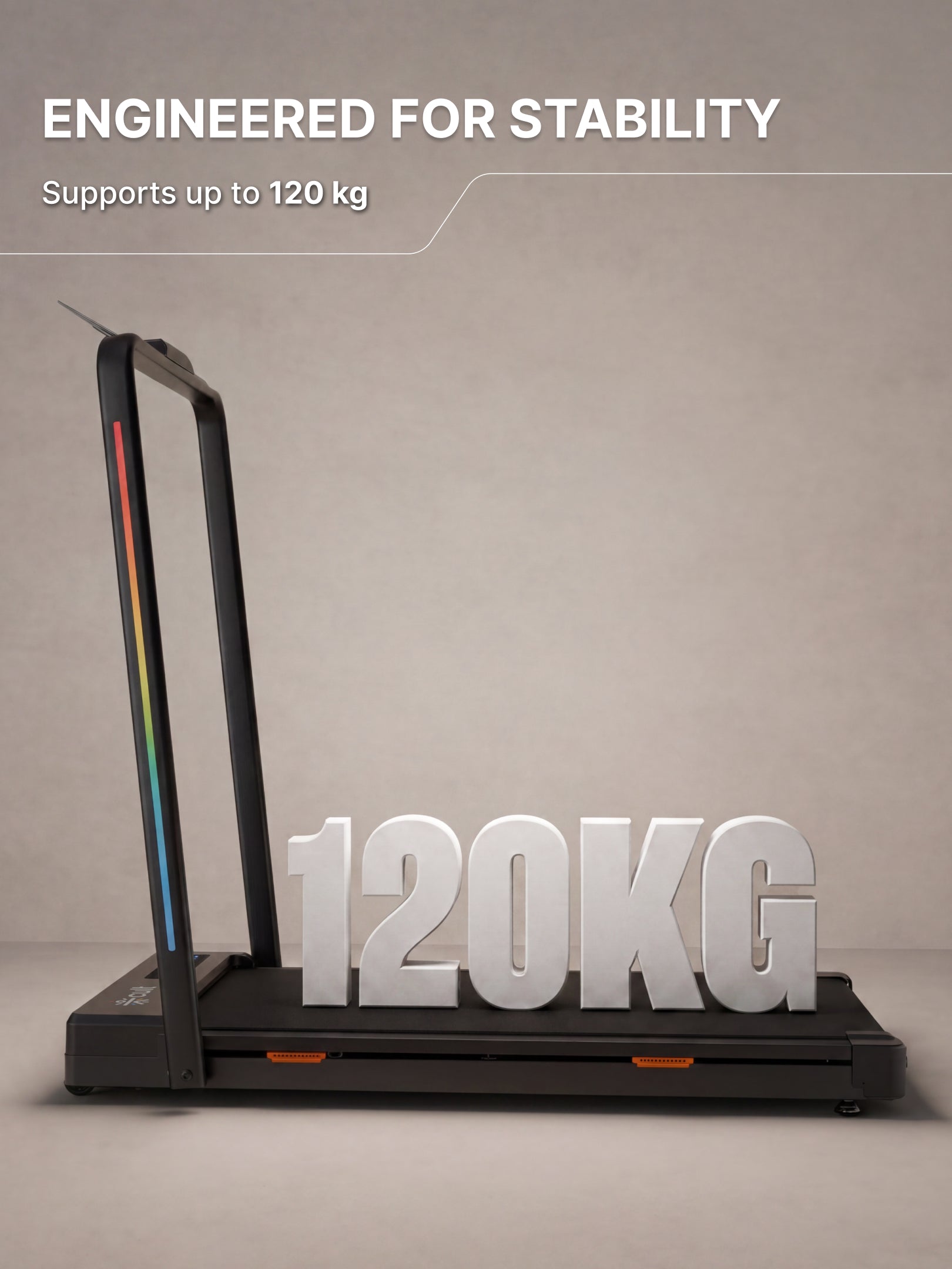 Cult Smart Walking Pad with Auto Speed Adjustment | 4 HP Peak BLDC Motor | 2-Level Incline | LED Display | 120 kg Capacity | Compact & Foldable | Walking Pad for Home