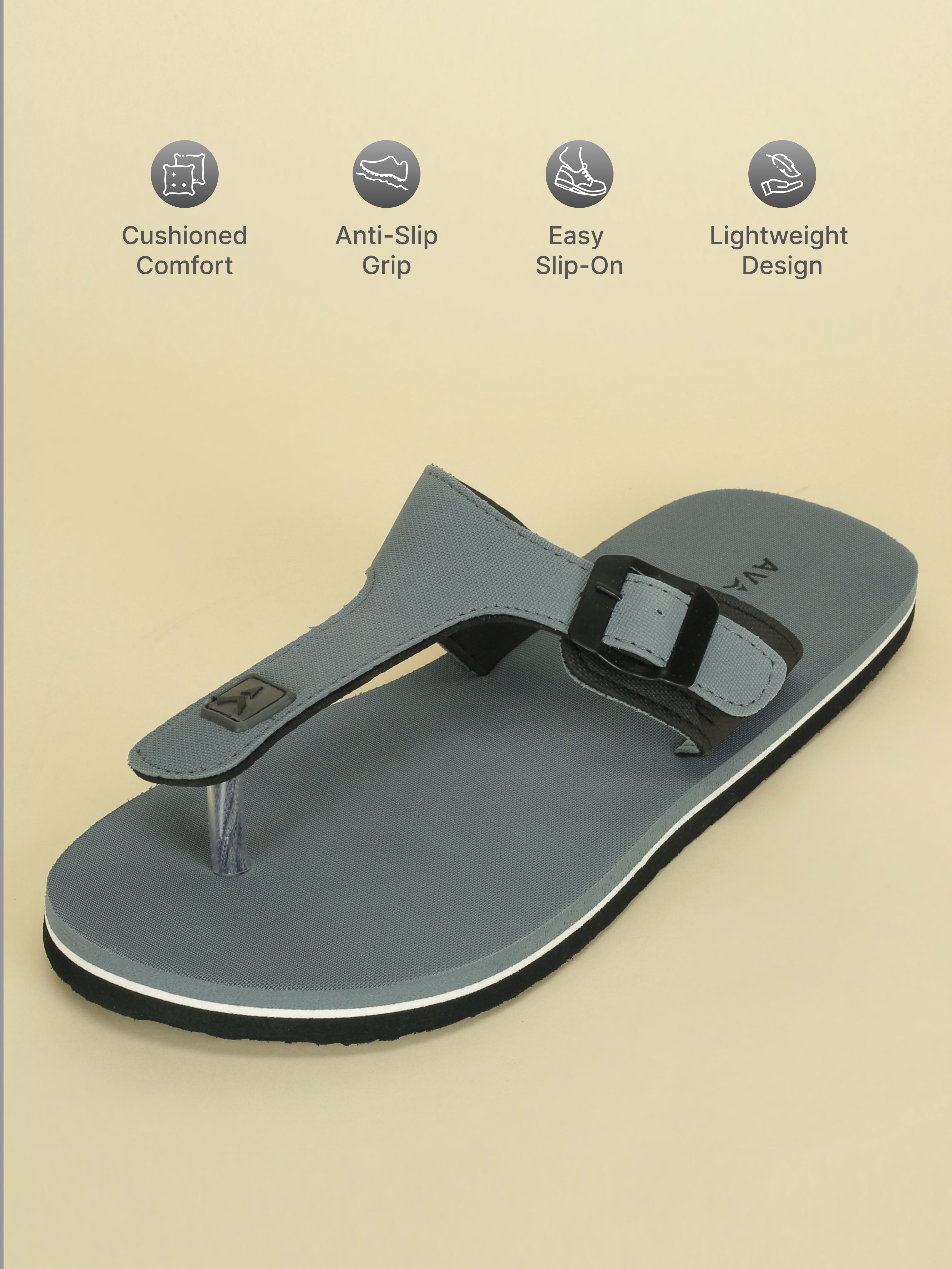 Avant Men's FusionGrip Flip Flops - Grey