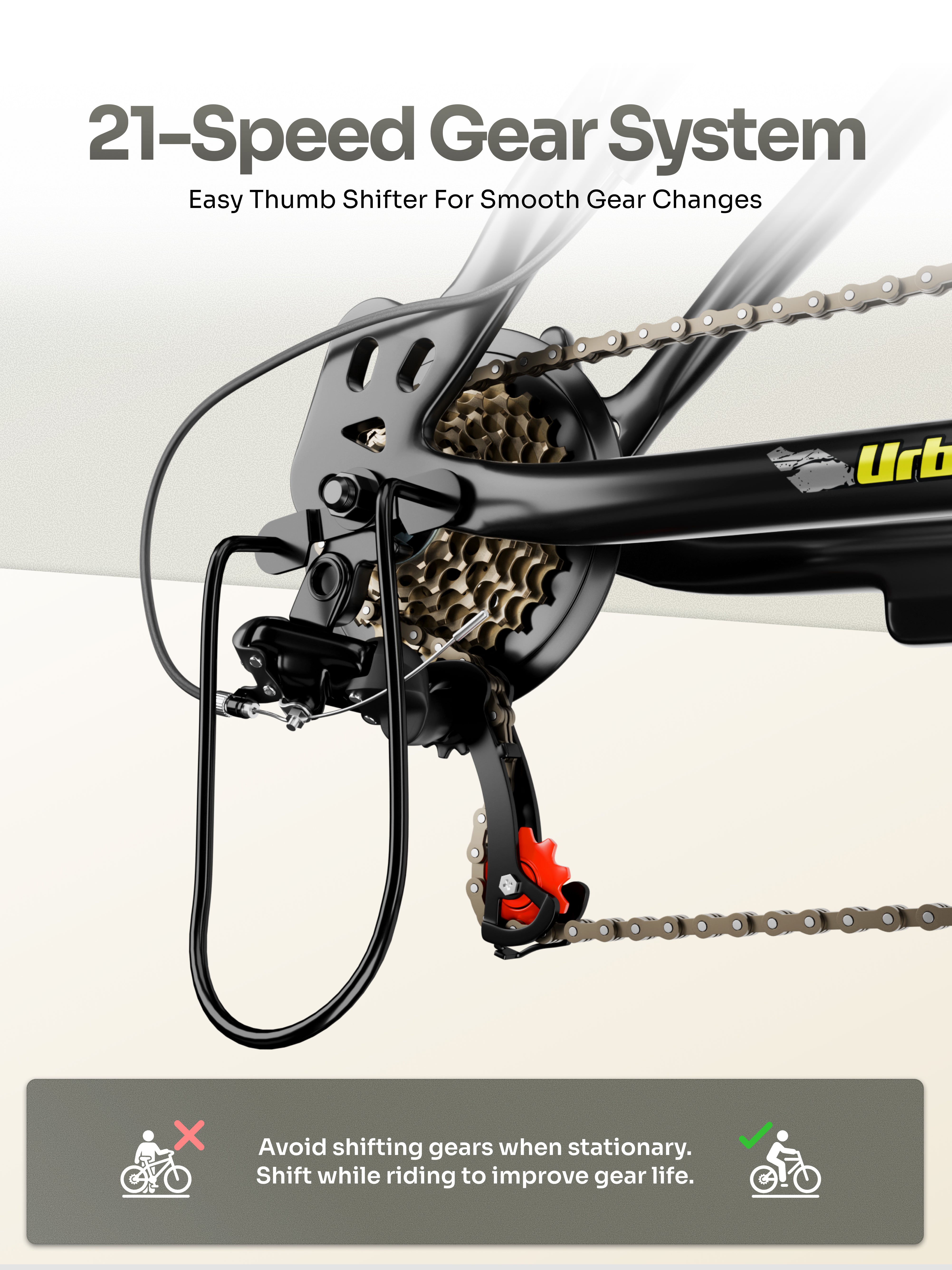 Galaxy Ultra Mountain Bike Steel 21 Speed Cycle 27.5 inch Tyre, Green With Front Suspension, Single Wall Rim and Dual Disc Brakes Ideal For 5.2 ft